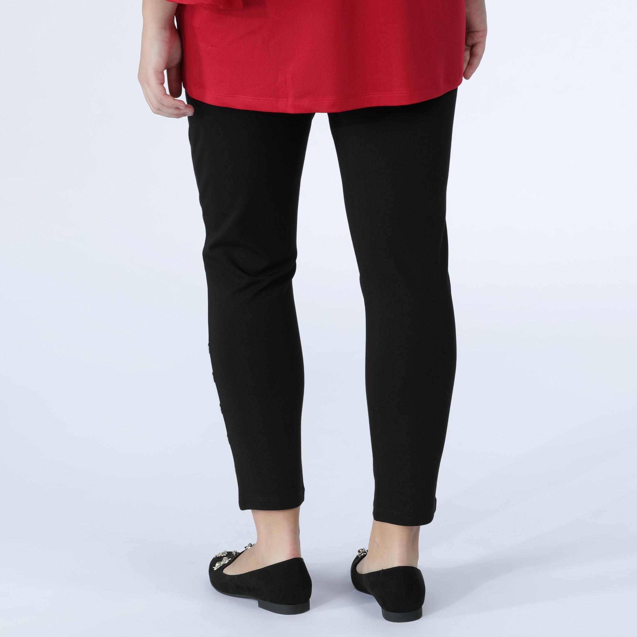 بنطال بونتي طويل بأزرار-women-clothing-bottoms-trousers-image-2
