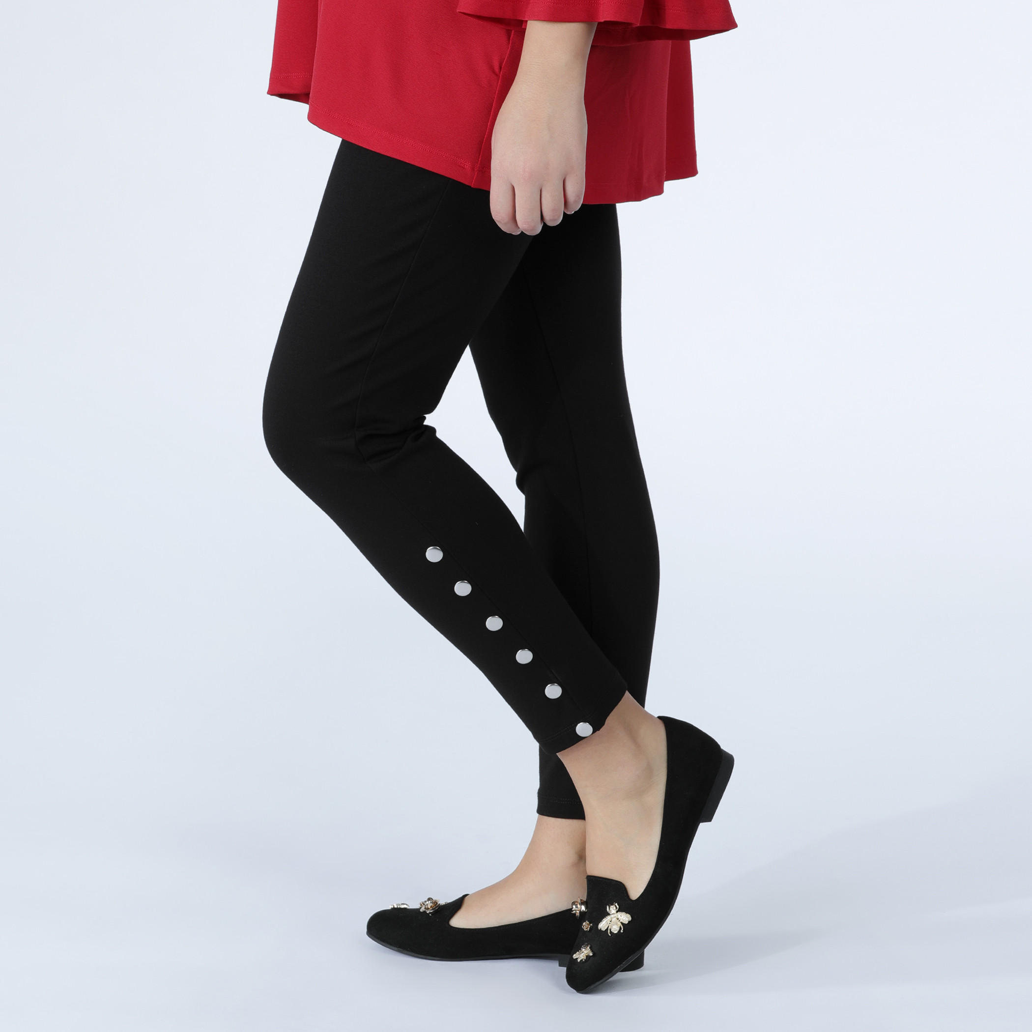 بنطال بونتي طويل بأزرار-women-clothing-bottoms-trousers-image-3