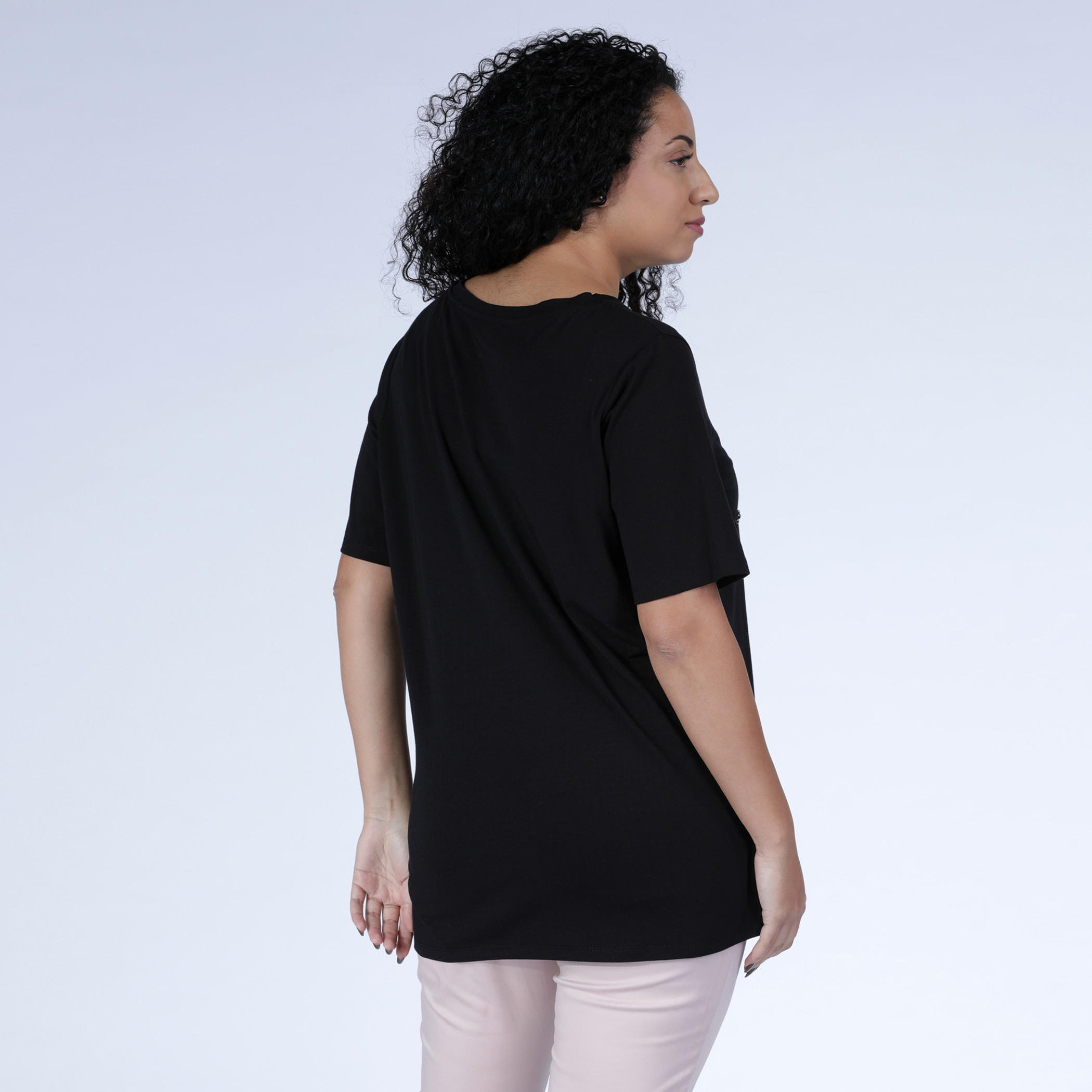 Embellished T-Shirt with Round Neck and Short Sleeves-women-clothing-shirtsandblouses-blouses-image-2