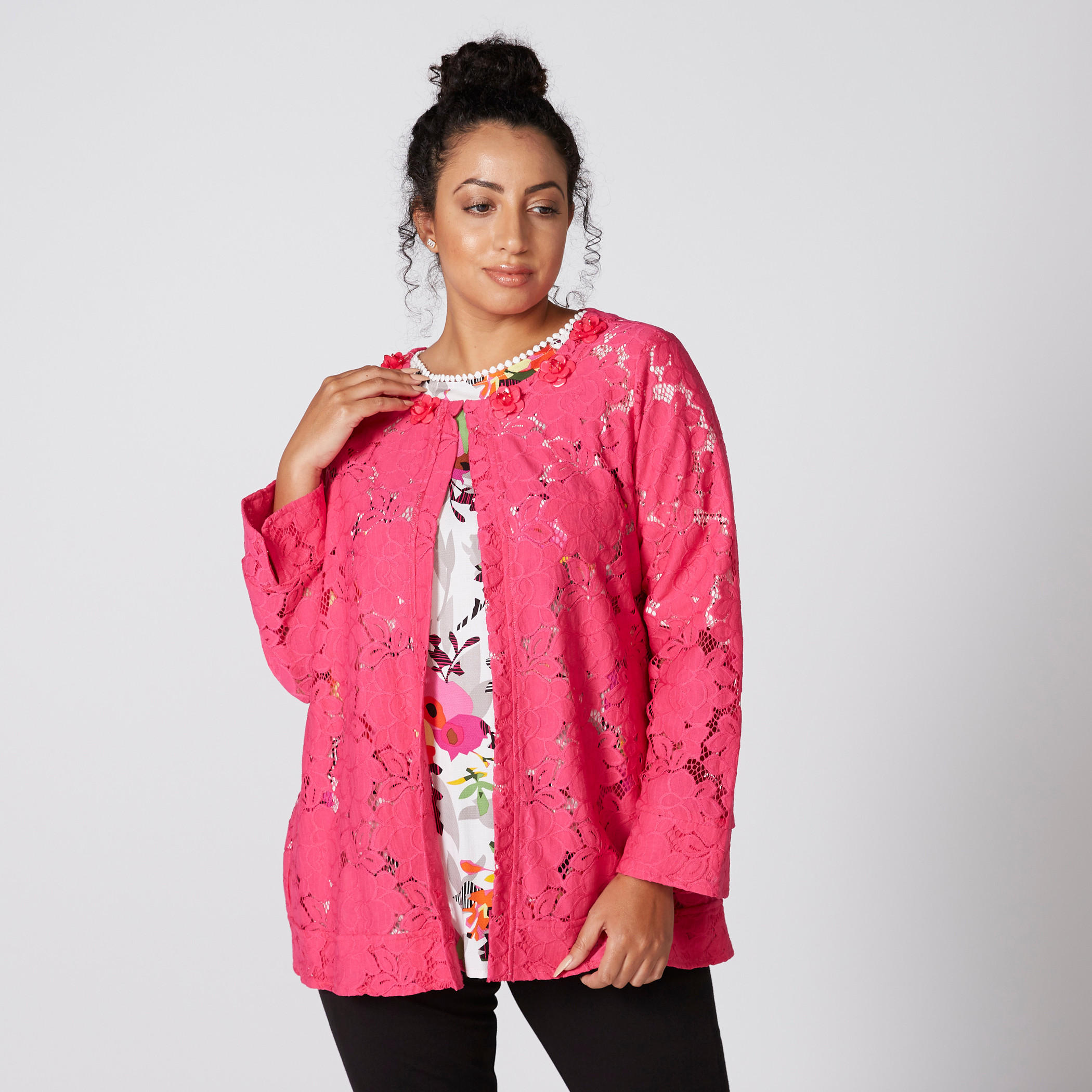 جاكيت بأكمام طويلة وتفاصيل دانتيل-women-winterwear-coatsandjackets-jackets-image-1
