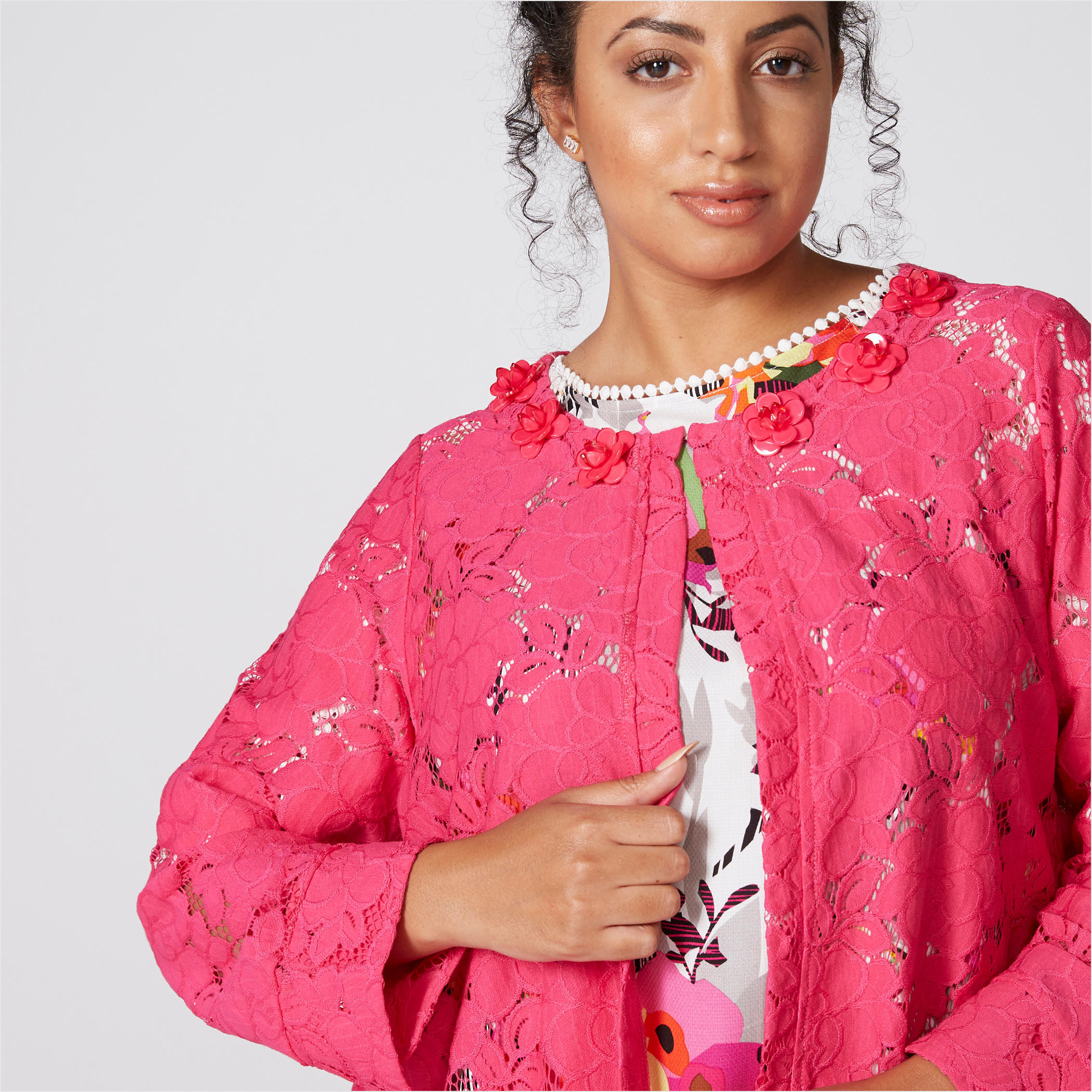 جاكيت بأكمام طويلة وتفاصيل دانتيل-women-winterwear-coatsandjackets-jackets-image-3