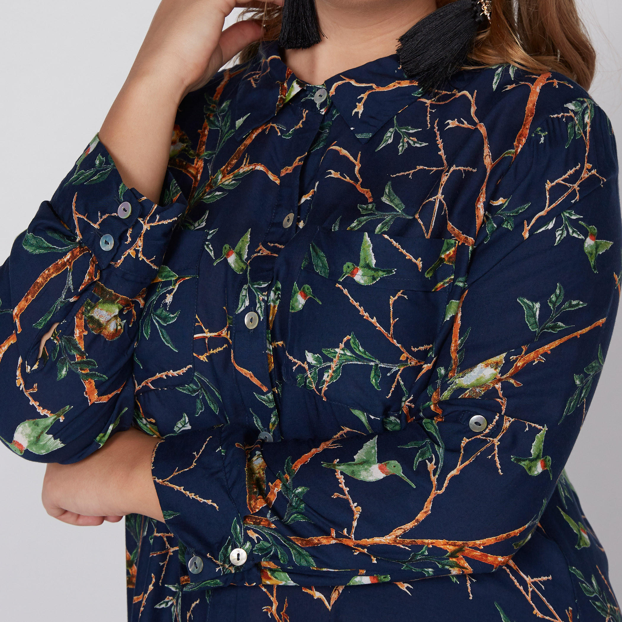 فستان قميص طويل بوصلة أزرار كاملة-women-clothing-dresses-image-3