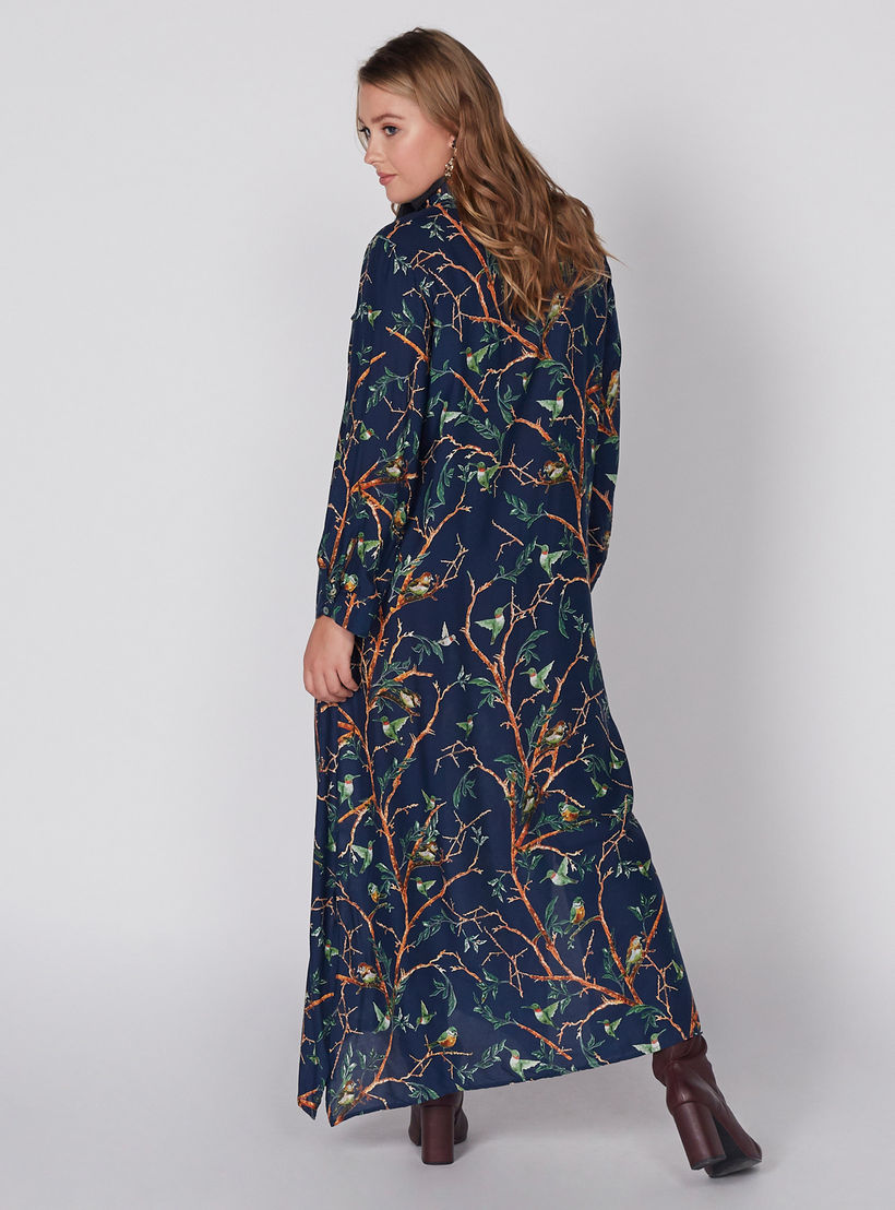 فستان قميص طويل بوصلة أزرار كاملة-women-clothing-dresses-image-1