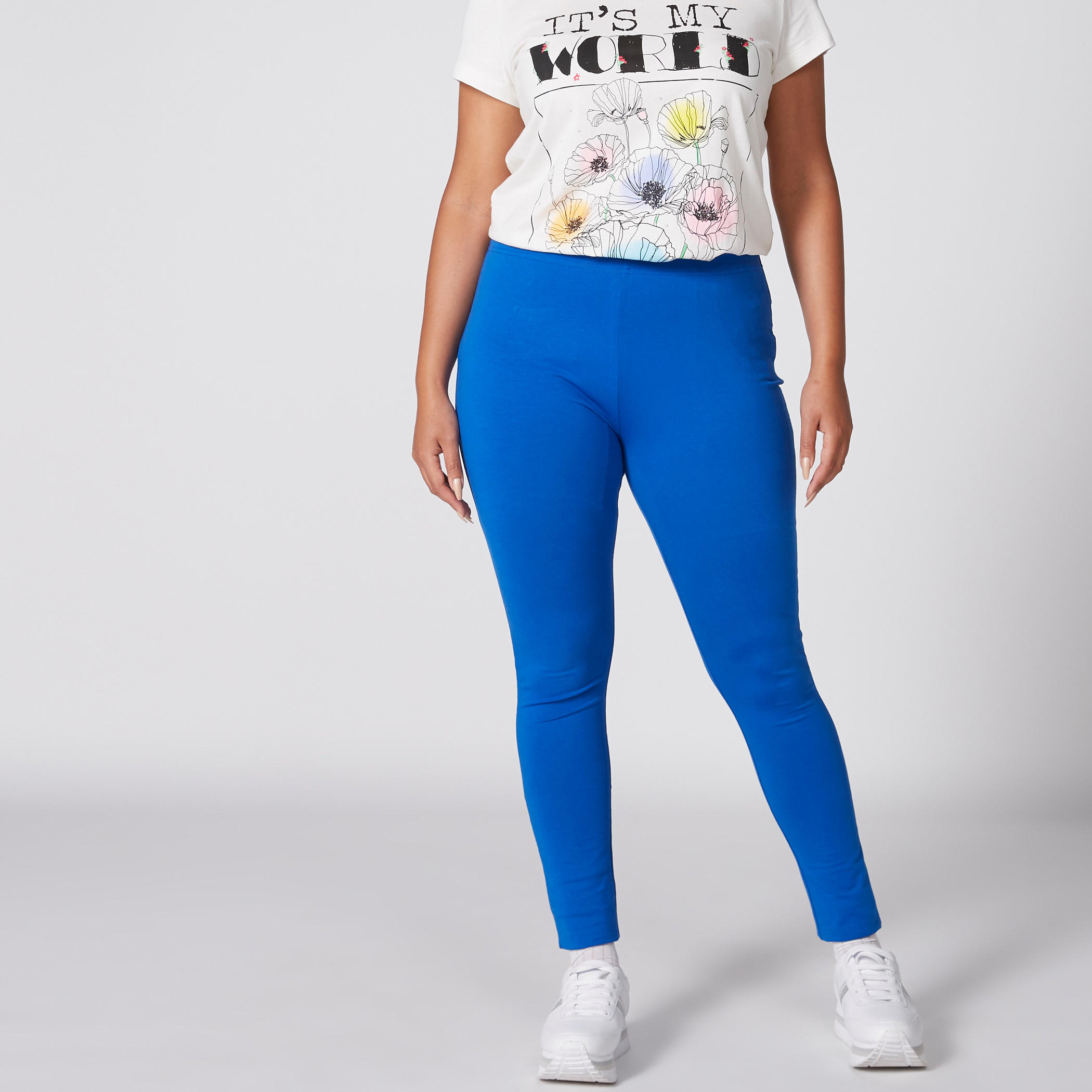 بنطال ليقنز طويل بخصر مطّاطي متوسط الارتفاع-women-clothing-bottoms-leggings-image-3