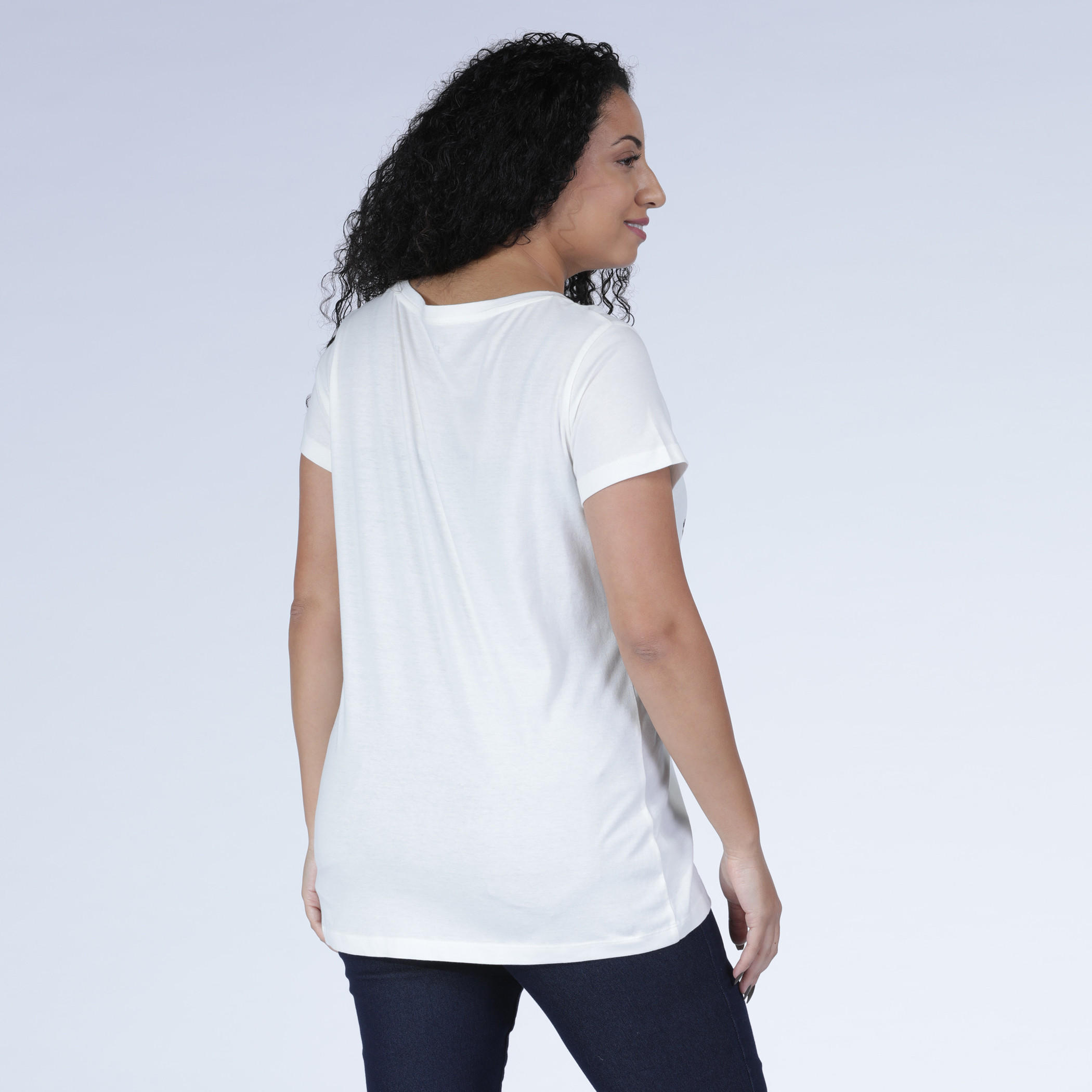تيشيرت بياقة مستديرة وأكمام قصيرة مع طبعات-women-clothing-tshirts-image-2