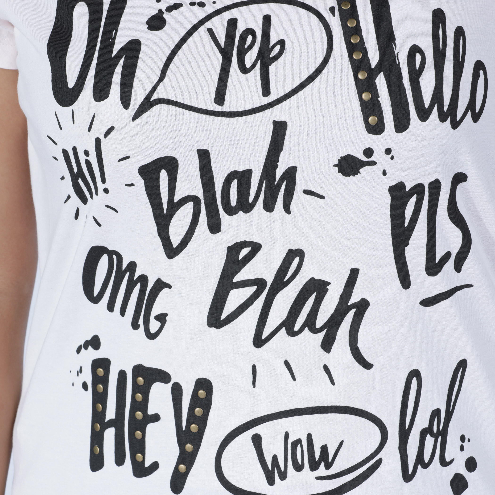 تيشيرت بياقة مستديرة وأكمام قصيرة مع طبعات-women-clothing-tshirts-image-4