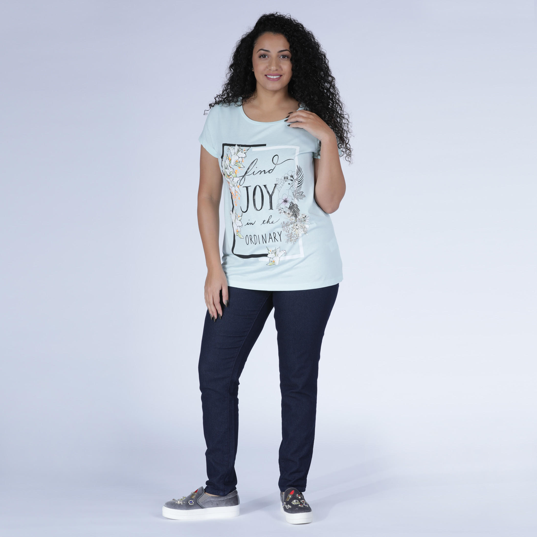 Printed T-Shirt with Round Neck and Short Sleeves-women-clothing-tshirts-image-5
