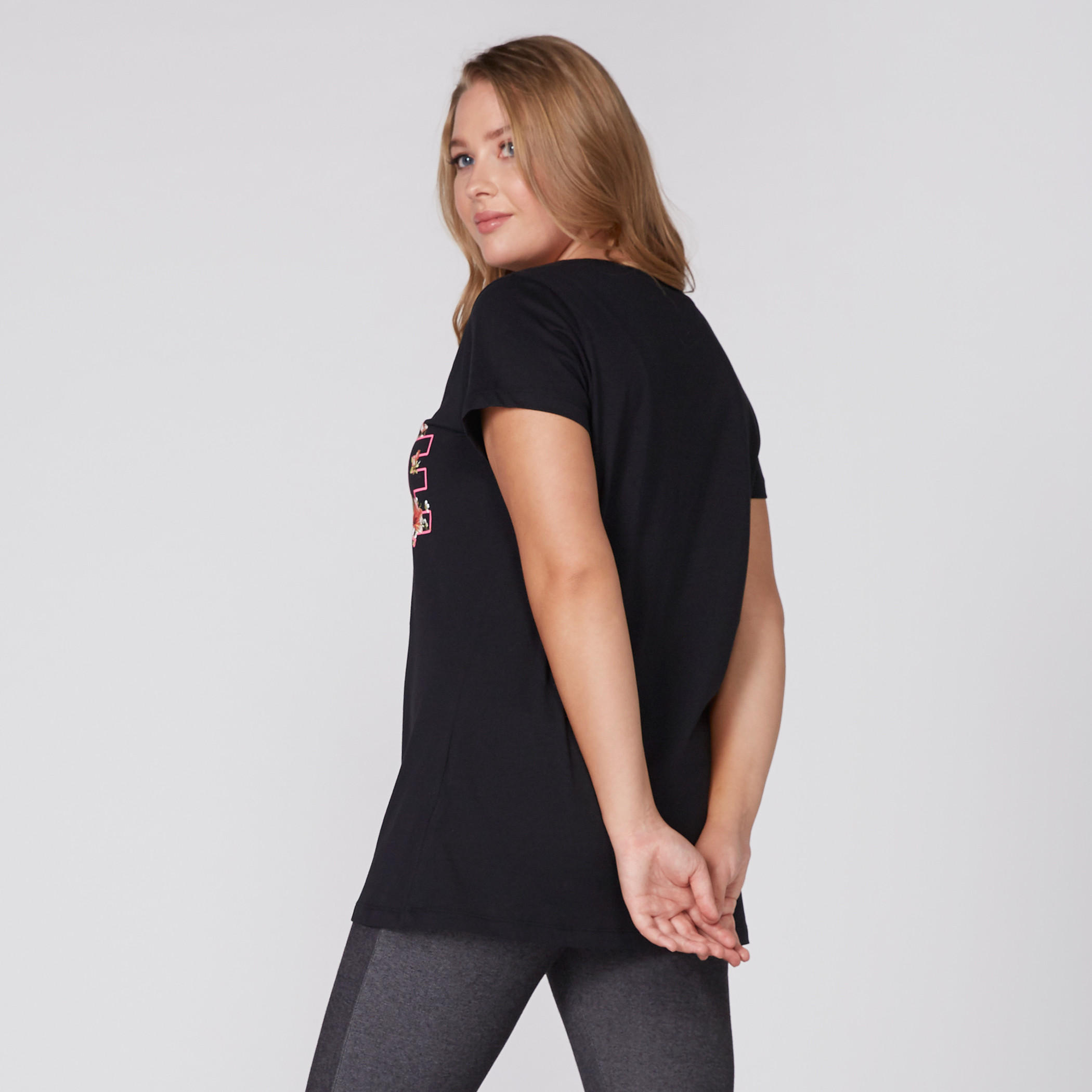 Printed T-Shirt with Round Neck and Short Sleeves-women-clothing-tshirts-image-4