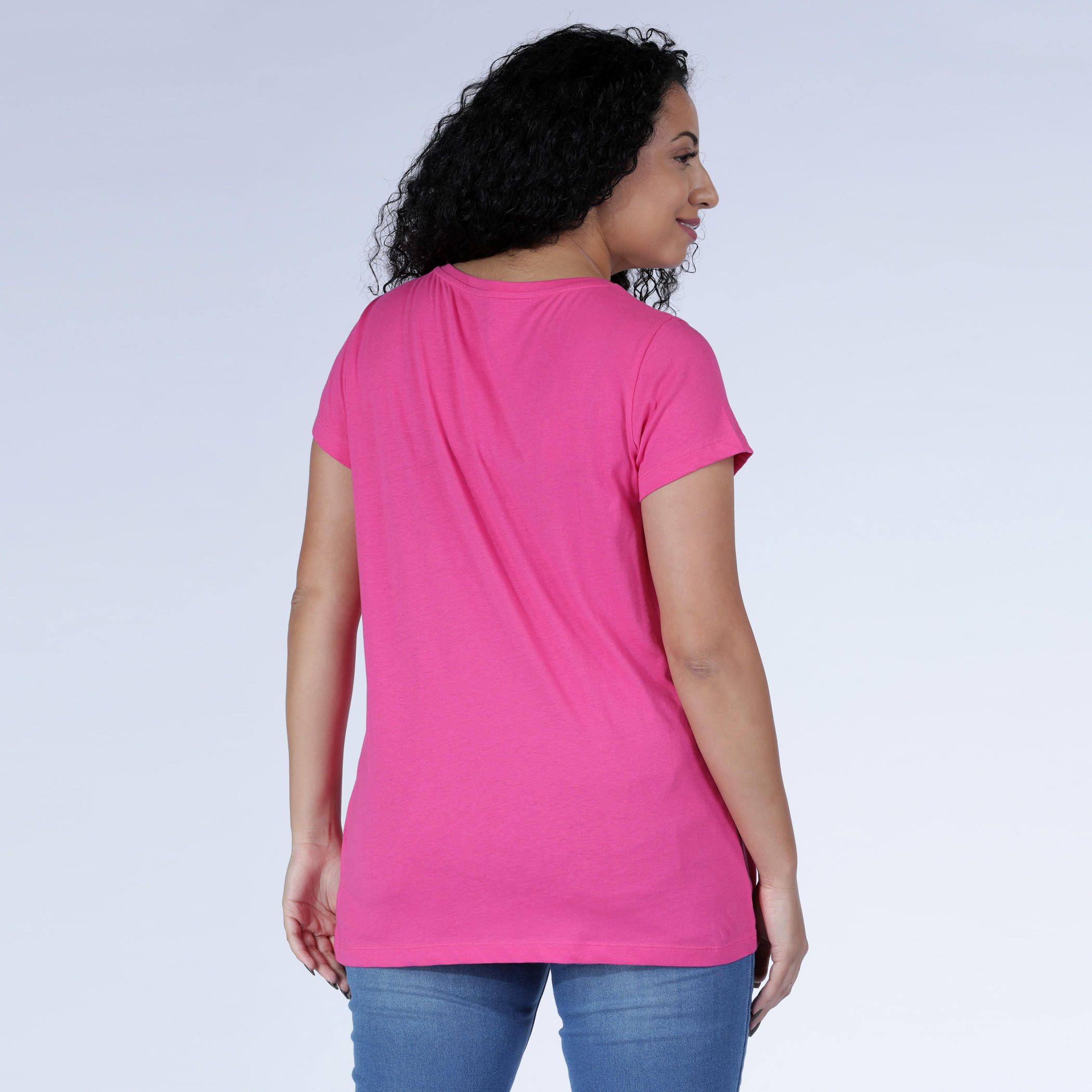 Printed T-Shirt with Round Neck and Short Sleeves-women-clothing-tshirts-image-2