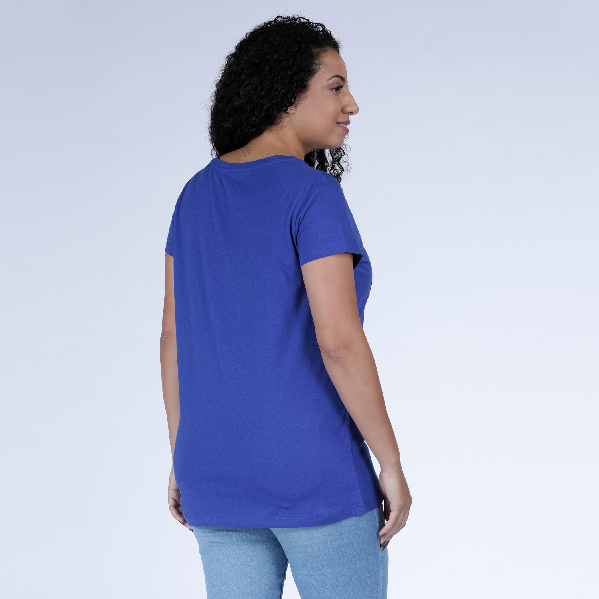 تيشيرت بياقة مستديرة وأكمام قصيرة مع طبعات-women-clothing-tshirts-image-2