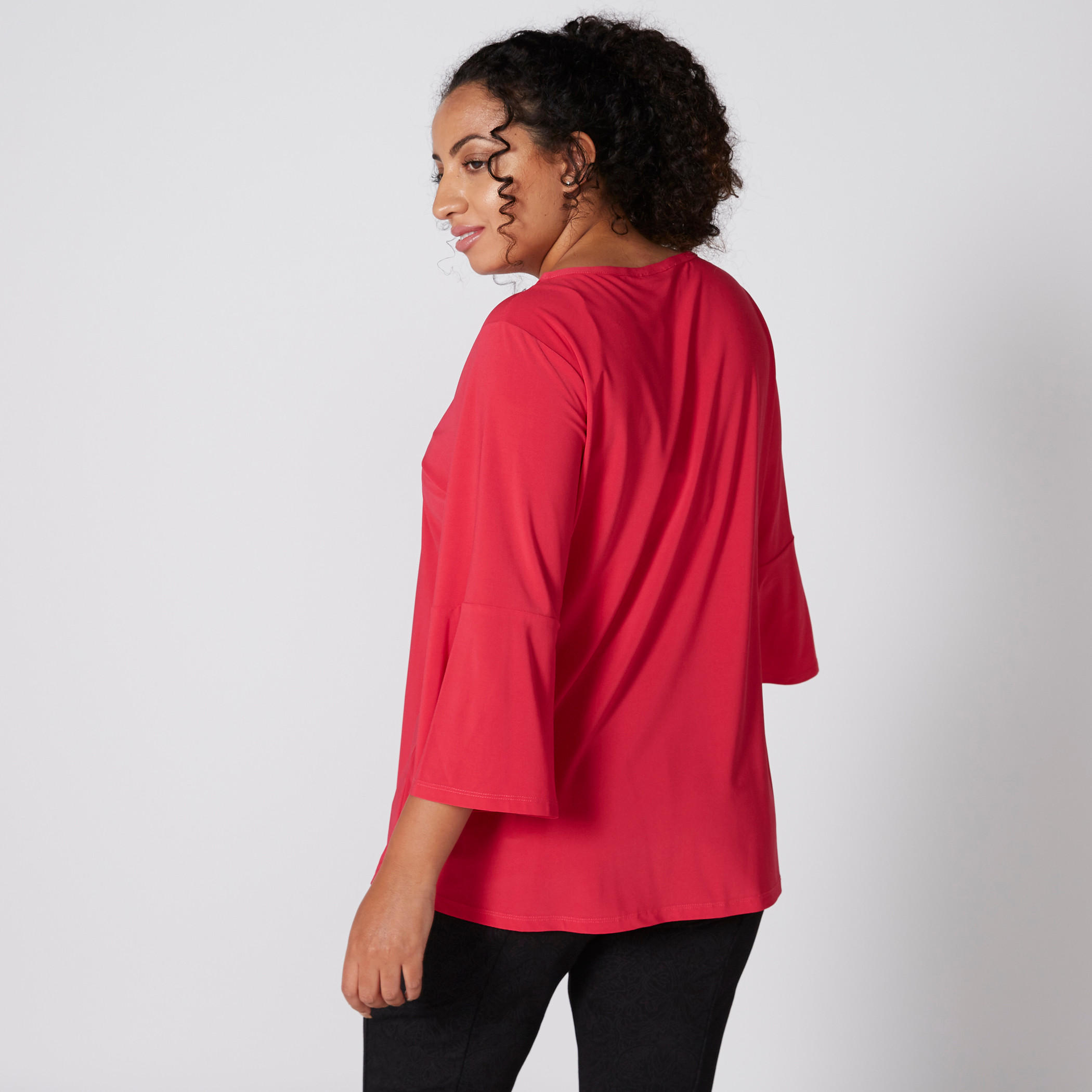 Round Neck Top with Flared Sleeves-women-clothing-shirtsandblouses-blouses-image-2