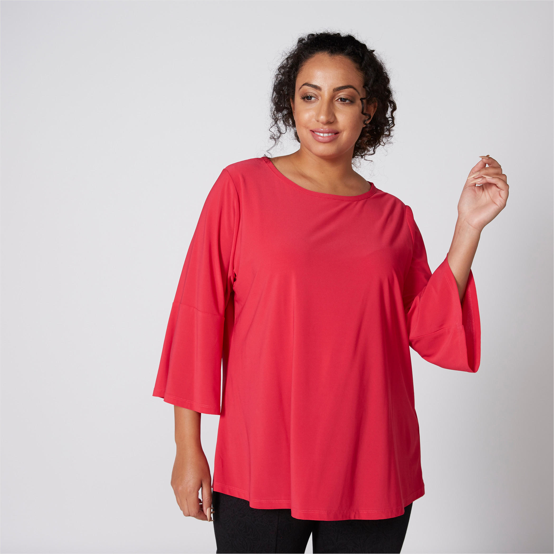 Round Neck Top with Flared Sleeves-women-clothing-shirtsandblouses-blouses-image-3