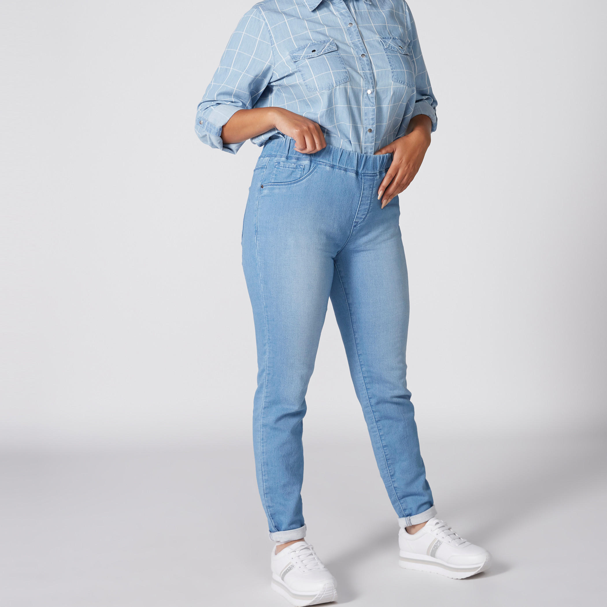 بنطال طويل بقصّة ضيّقة وخصر مطّاطي وجيوب-women-clothing-bottoms-leggings-image-4