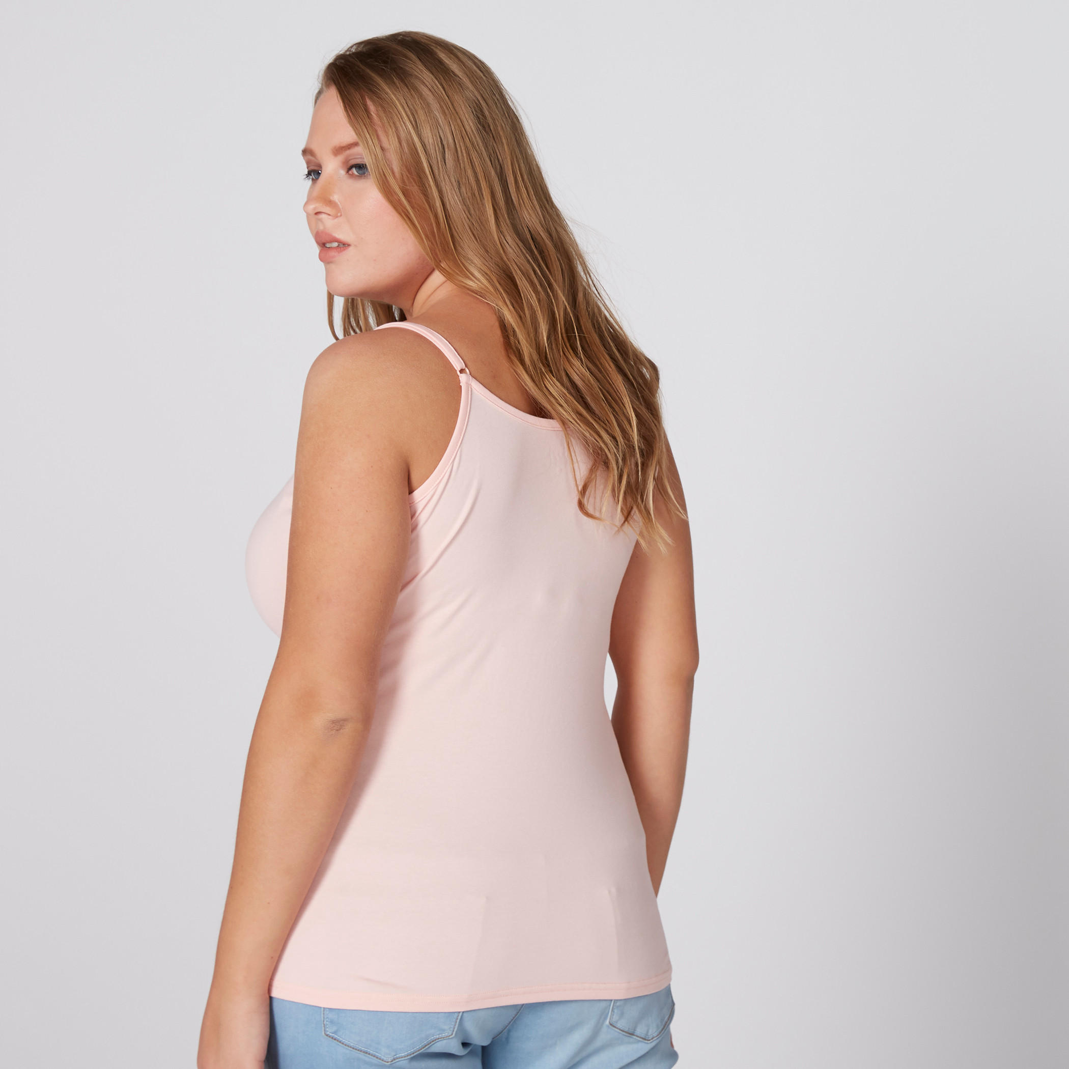 Scoop Neck Camisole with Adjustable Spaghetti Straps-women-clothing-tshirts-image-3