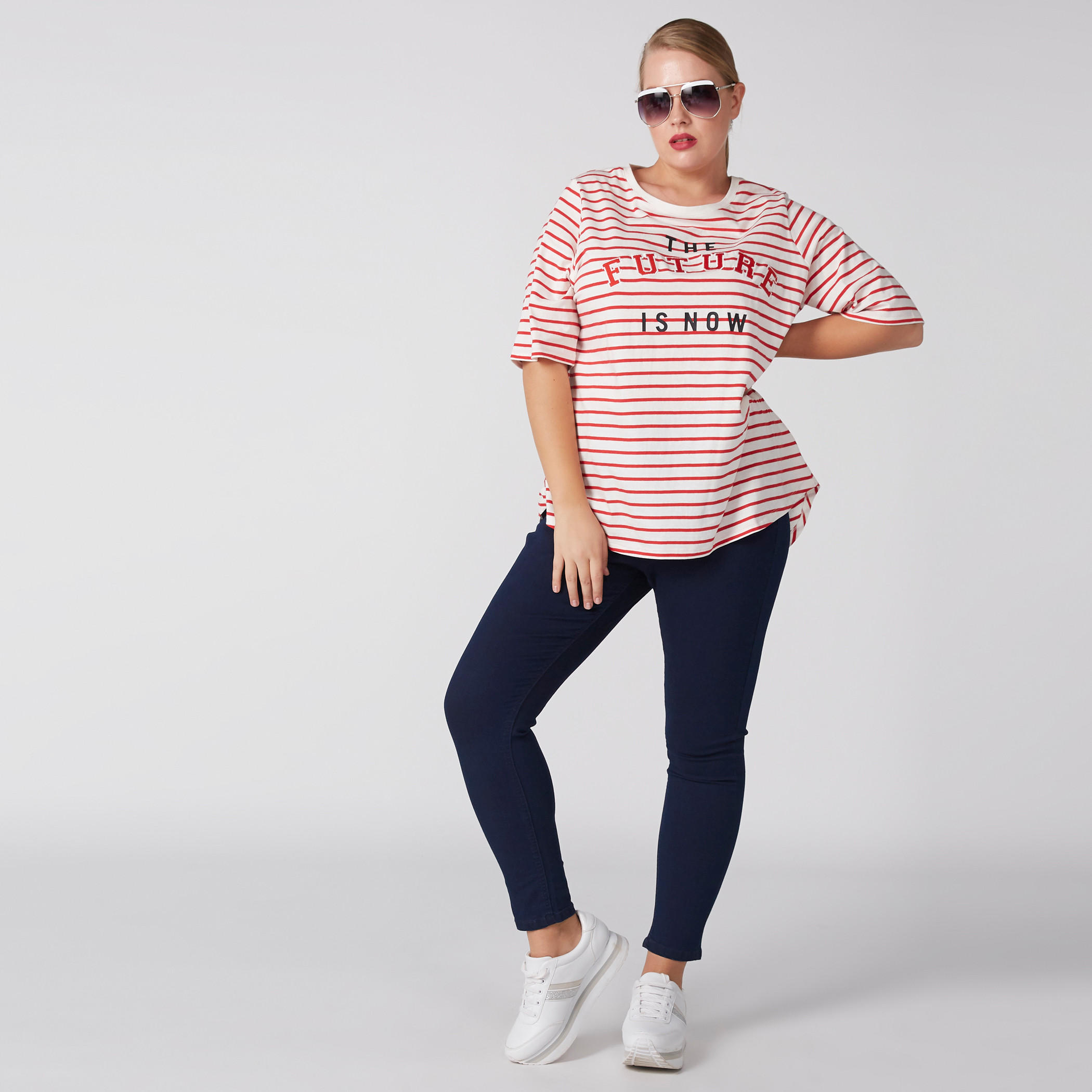 بنطال ضيق طويل بجيب خلفي وخصر مطاطي-women-clothing-bottoms-leggings-image-1