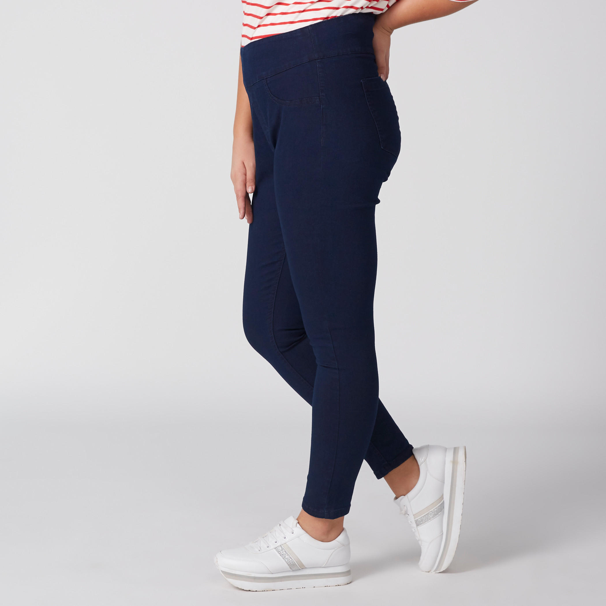 بنطال ضيق طويل بجيب خلفي وخصر مطاطي-women-clothing-bottoms-leggings-image-3