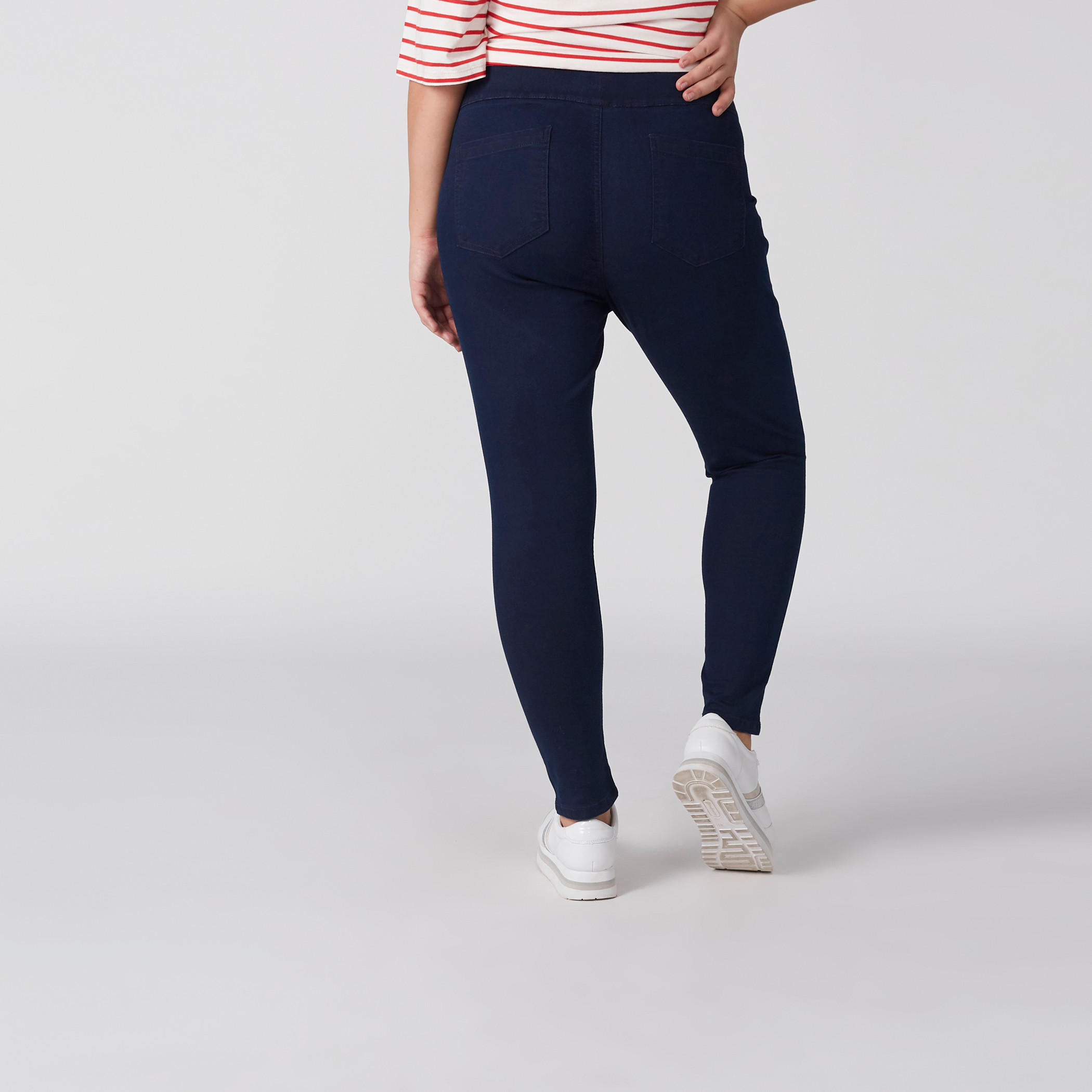 بنطال ضيق طويل بجيب خلفي وخصر مطاطي-women-clothing-bottoms-leggings-image-4