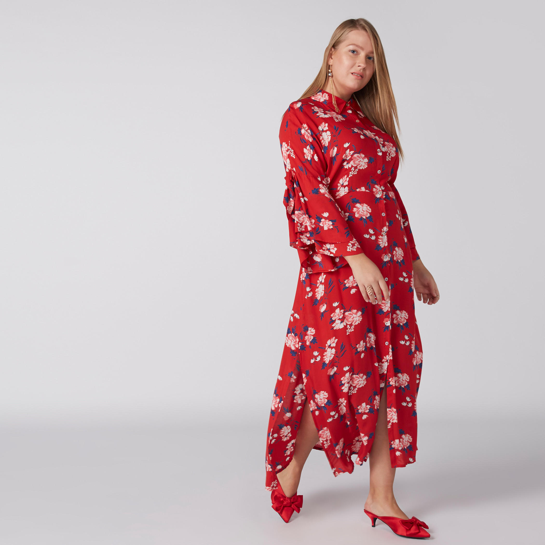 فستان قميص بطبعات زهرية وأكمام واسعة-women-clothing-dresses-image-2