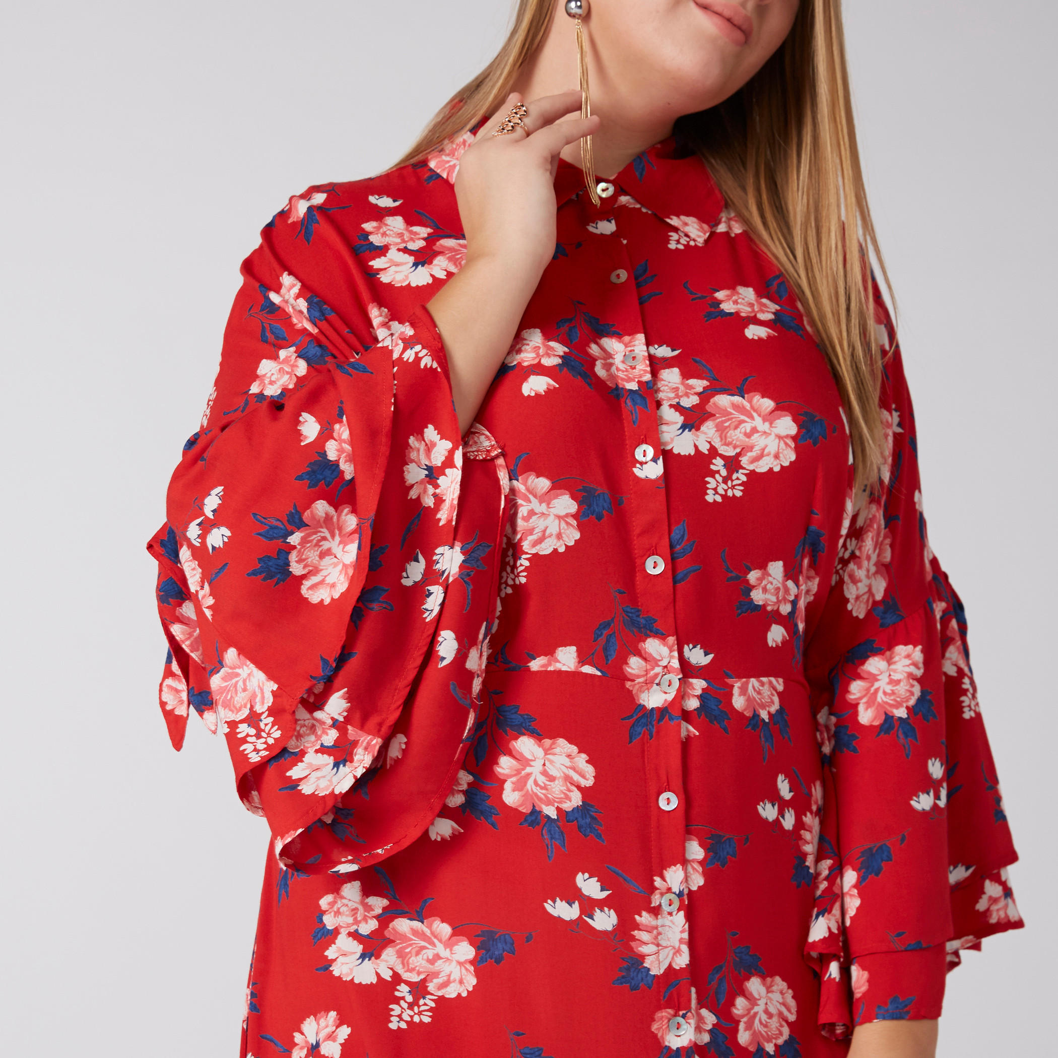 فستان قميص بطبعات زهرية وأكمام واسعة-women-clothing-dresses-image-3