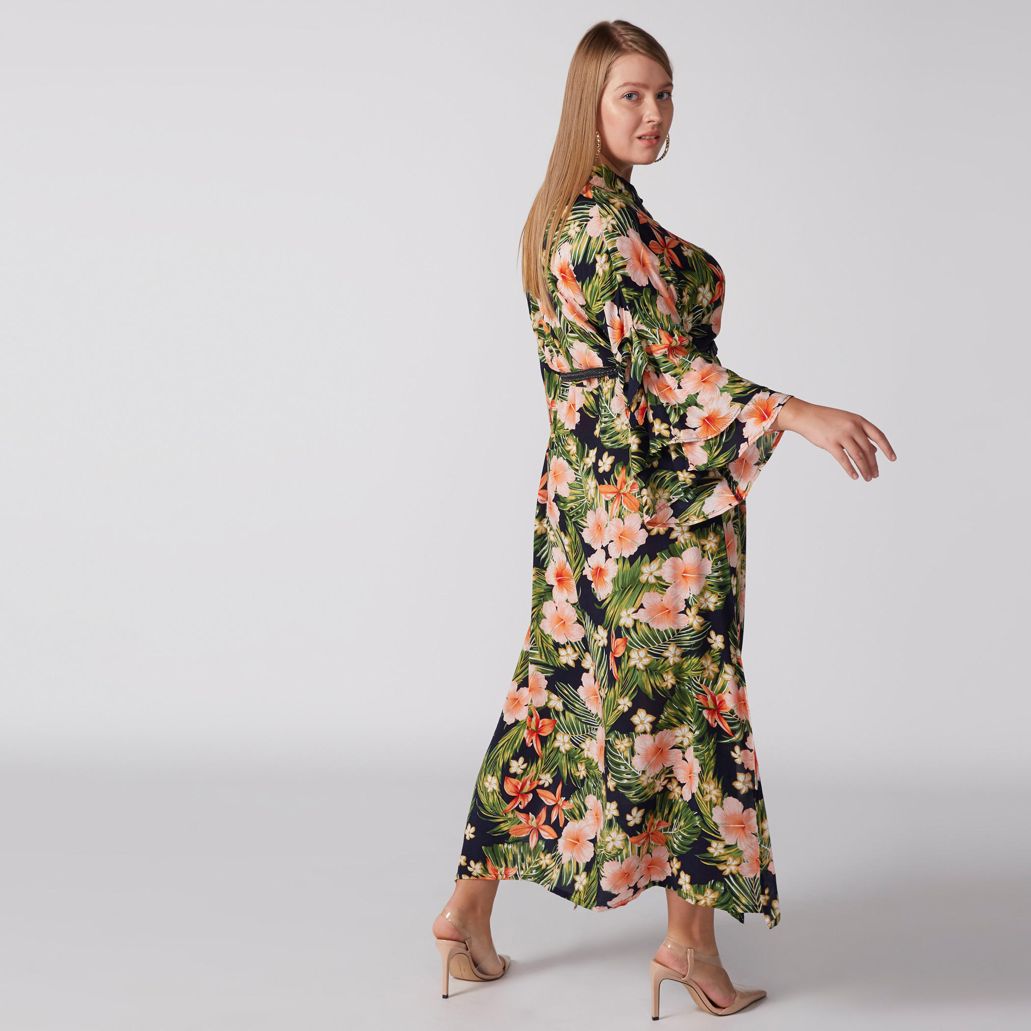 Floral Printed Midi Dress with Long Sleeves-women-clothing-dresses-image-6