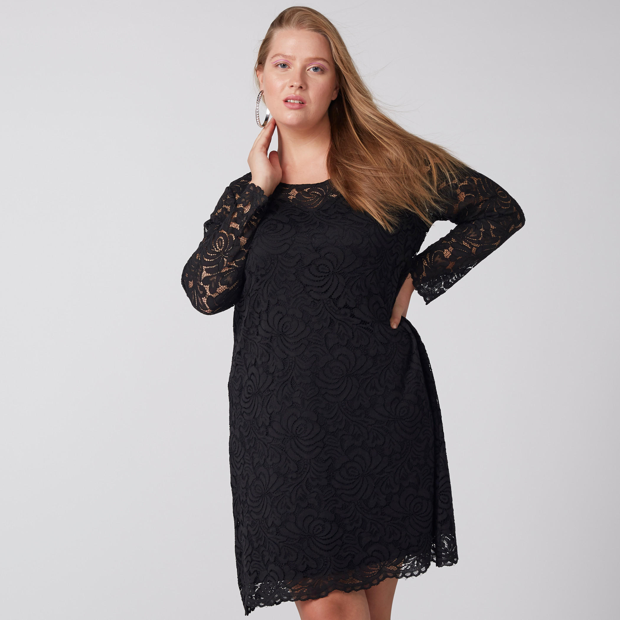 فستان بتفاصيل دانتيل وأكمام طويلة-women-clothing-dresses-image-2