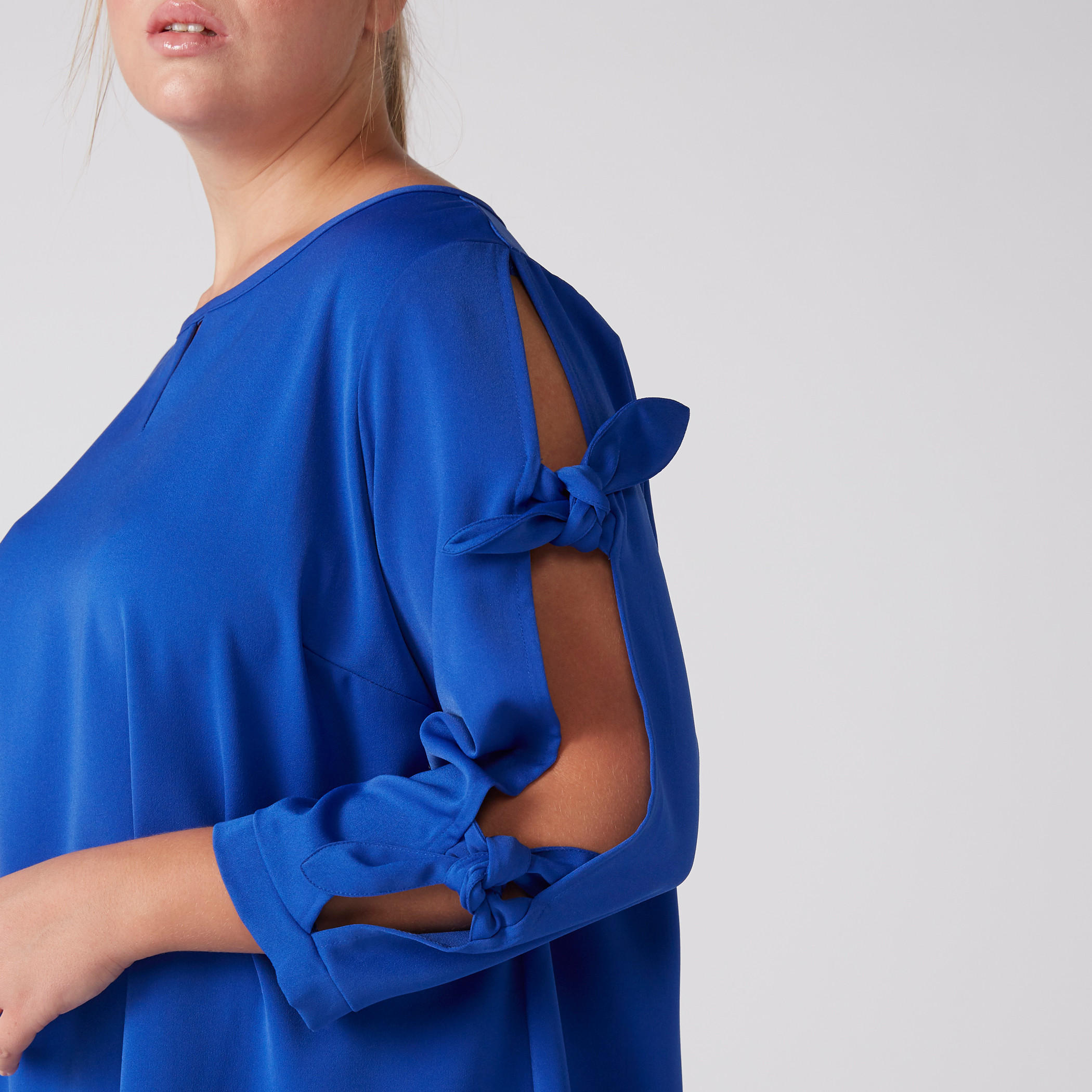 فستان قصير بأكمام 3/4 وأربطة-women-clothing-dresses-image-5