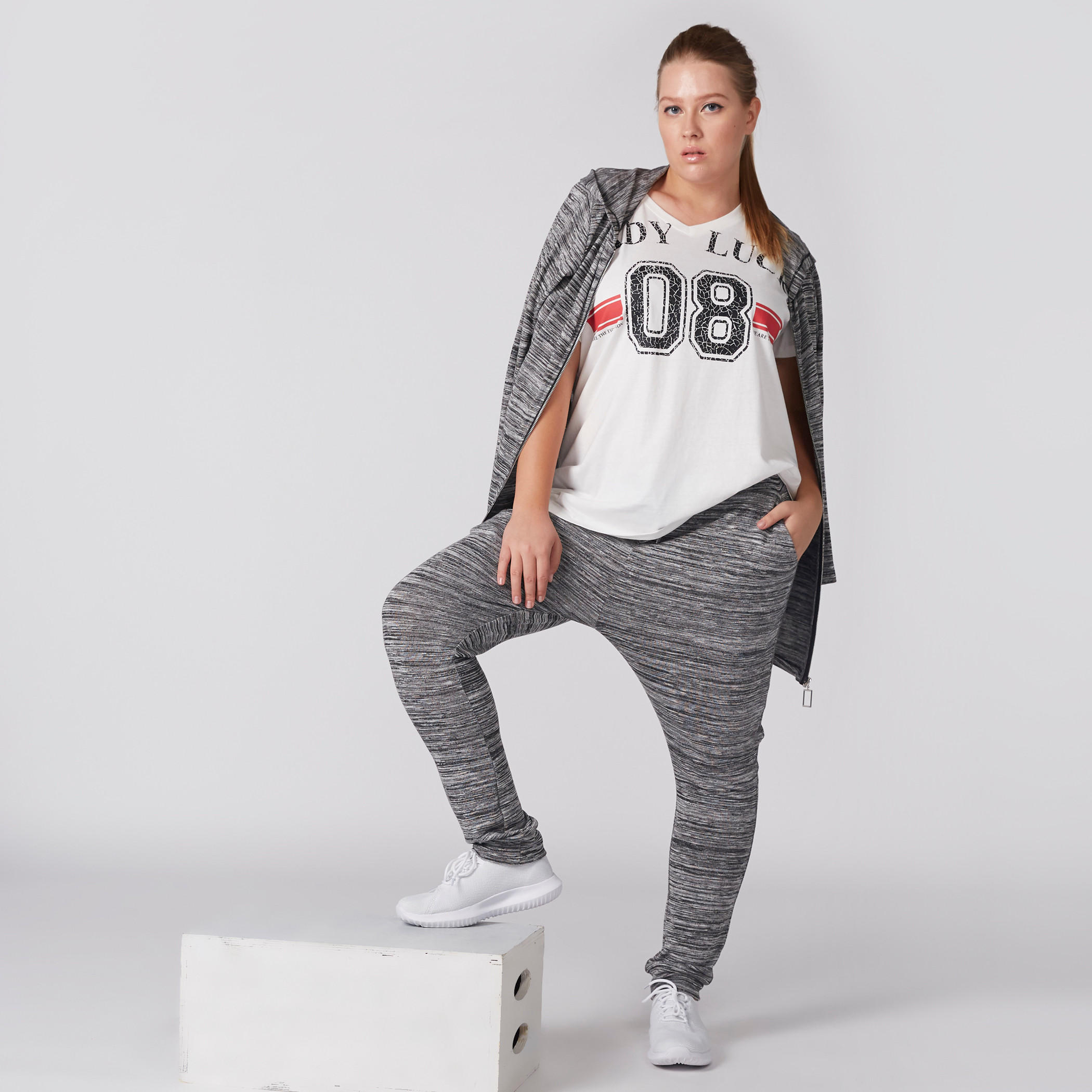Printed T-Shirt with V-Neck and Short Sleeves-women-clothing-tshirts-image-3