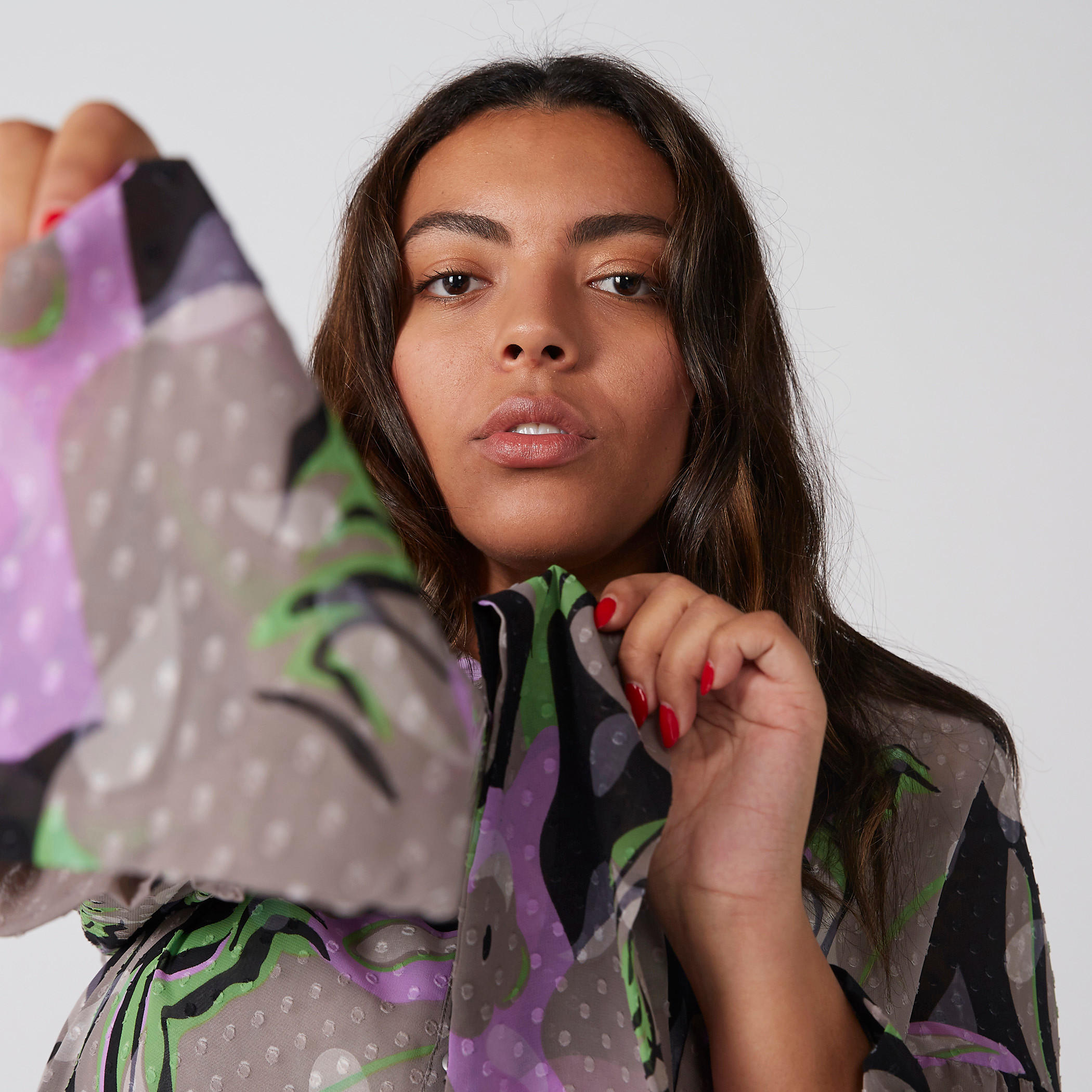 Floral Printed Top with Tie Neck-women-clothing-shirtsandblouses-blouses-image-3
