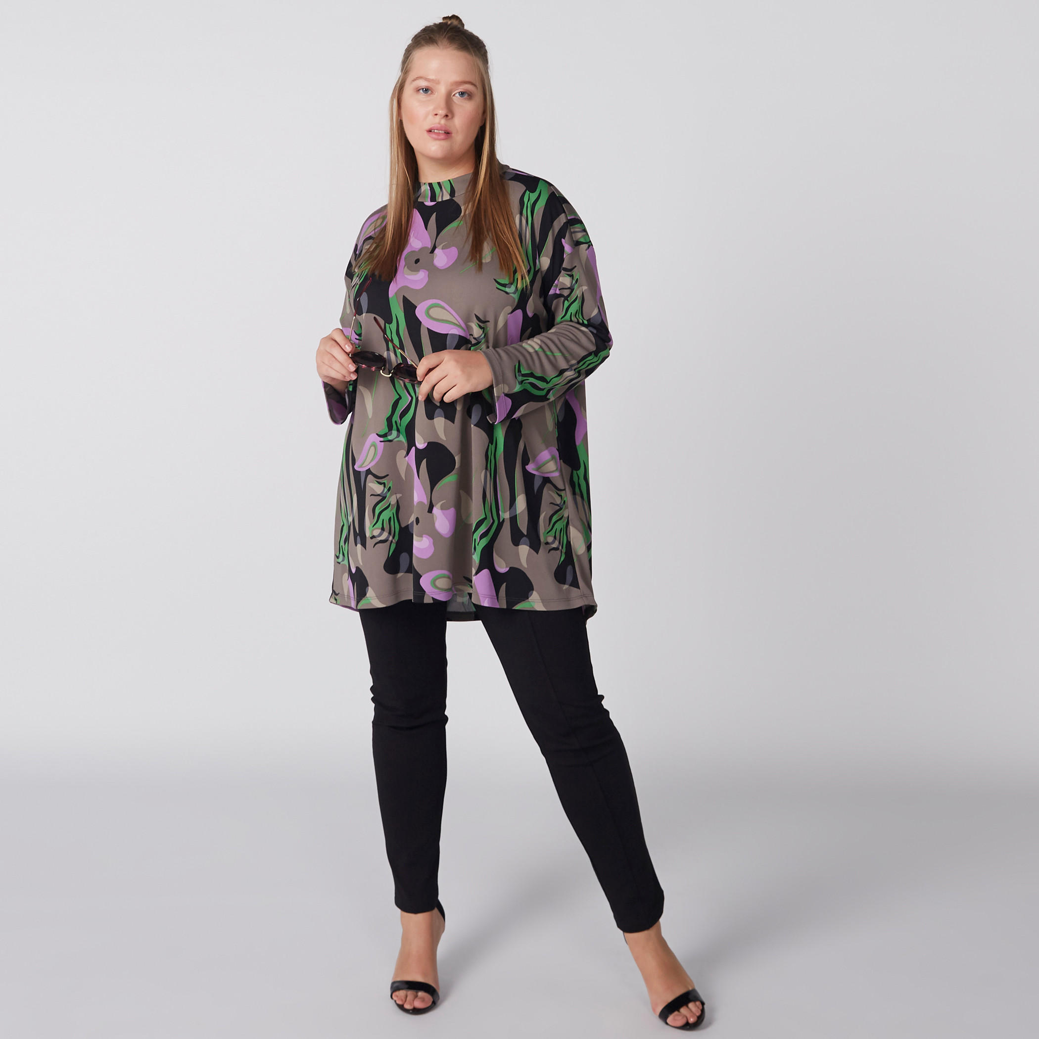 تونيك بطبعات وياقة عالية وأكمام طويلة-women-clothing-shirtsandblouses-blouses-image-3