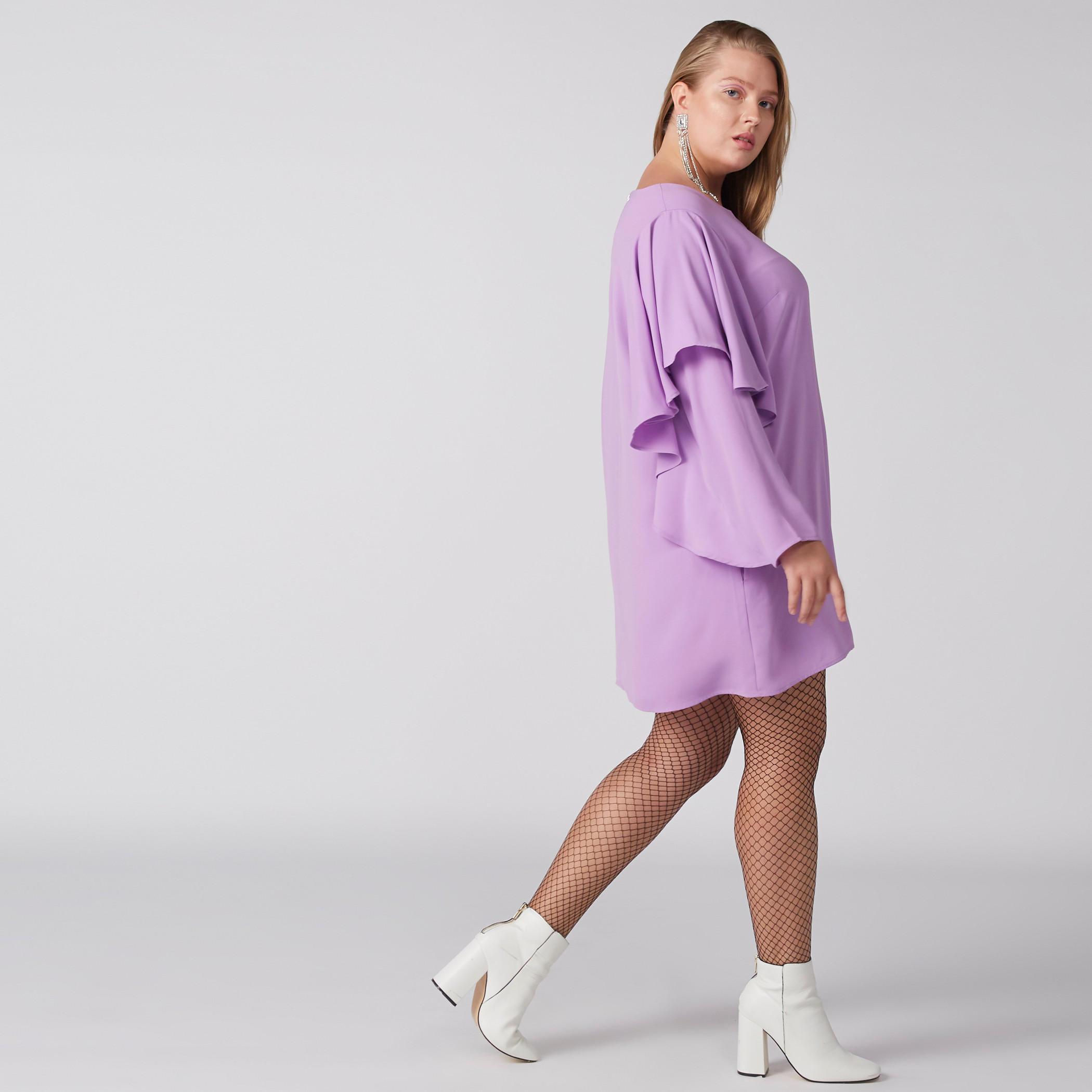 فستان بتفاصيل كشكش وسحّاب إغلاق-women-clothing-dresses-image-4