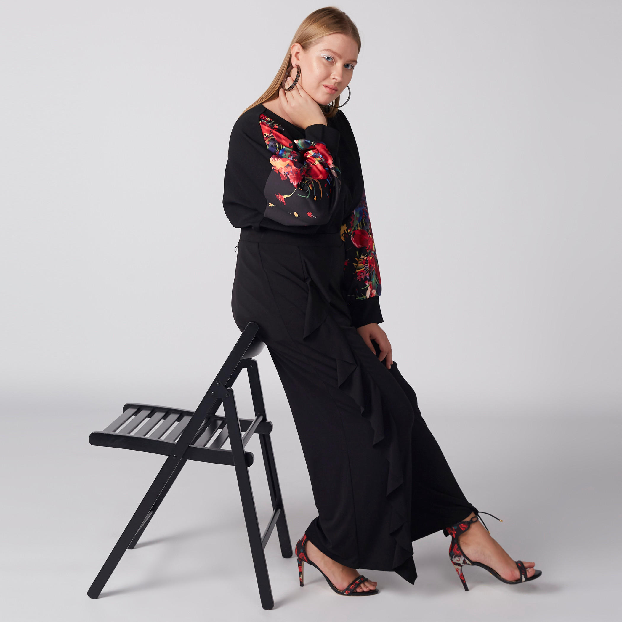 بنطال بالازو طويل بتفاصيل كشكش-women-clothing-bottoms-trousers-image-1