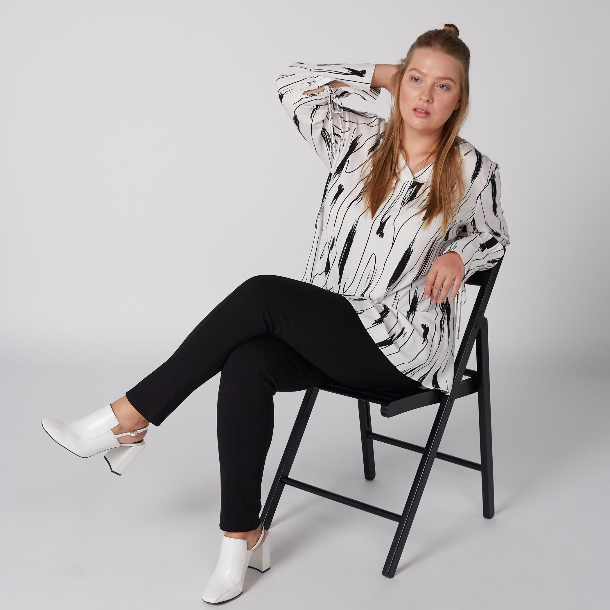 Full Length Pants with Elasticised Waistband-women-clothing-bottoms-leggings-image-1