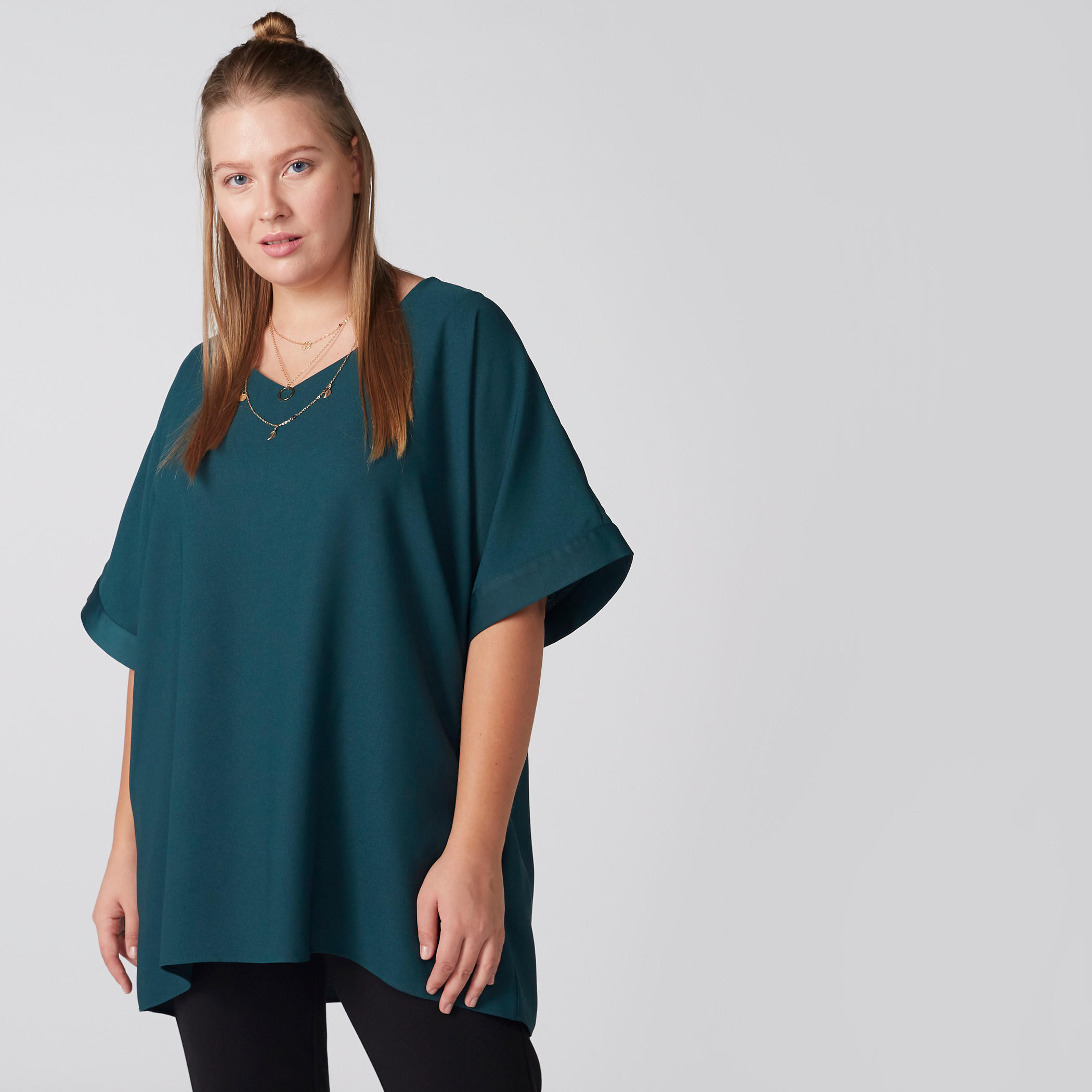 بلوزة بياقة V وأكمام متصلة-women-clothing-shirtsandblouses-blouses-image-4