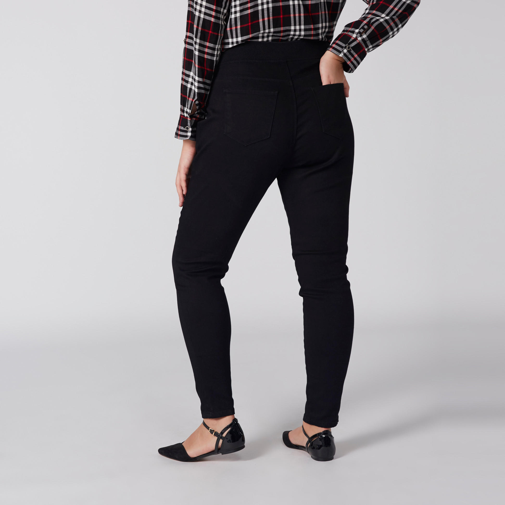 Full Length Jeggings with Pocket Detail and Elasticised Waistband-women-clothing-bottoms-leggings-image-5