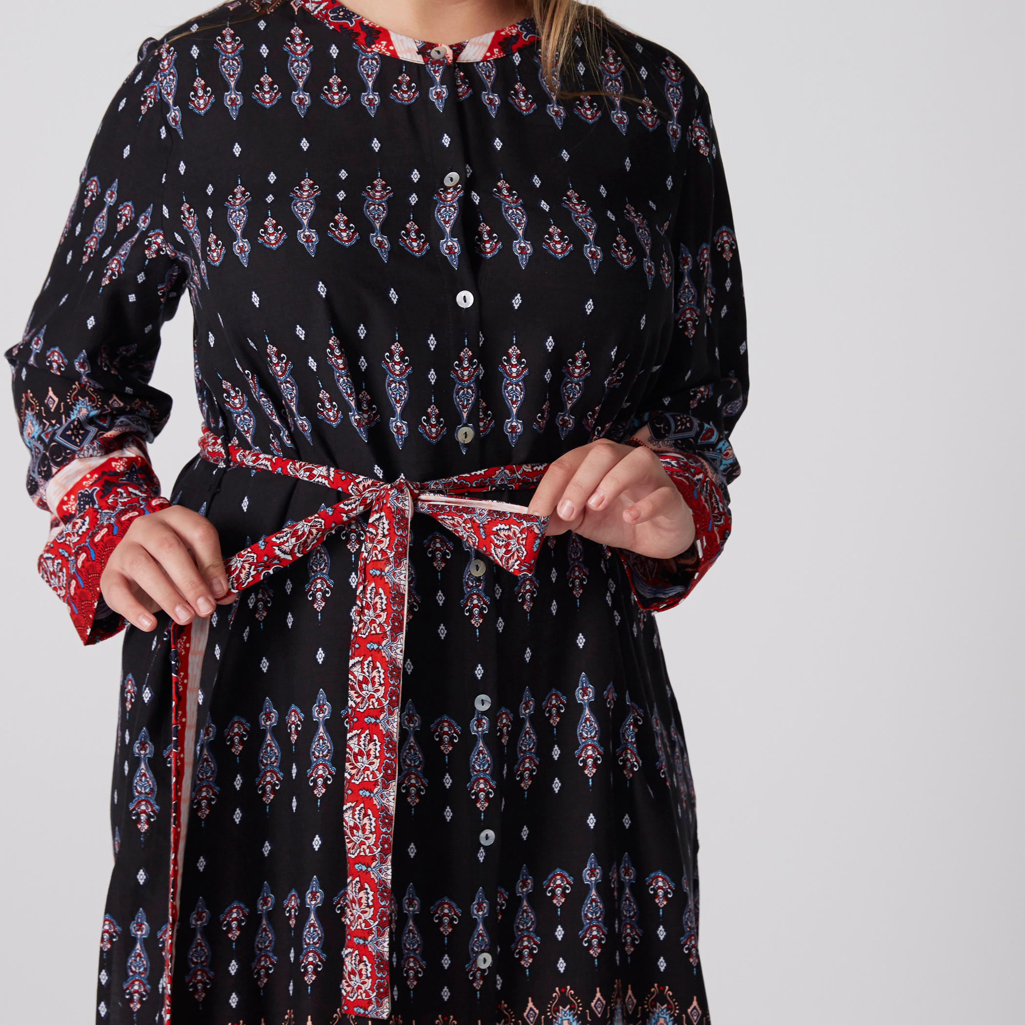 فستان ميدي بطبعات وأكمام طويلة وأربطة-women-clothing-dresses-image-4