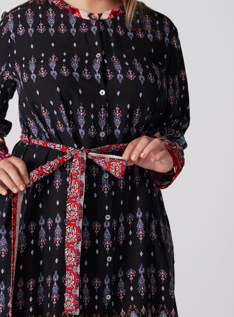 فستان ميدي بطبعات وأكمام طويلة وأربطة-women-clothing-dresses-image-4