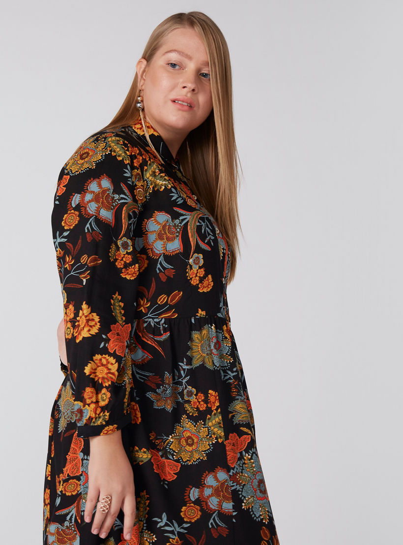 فستان آيه لاين بطبعات وأكمام طويلة وأزرار-women-clothing-dresses-image-3