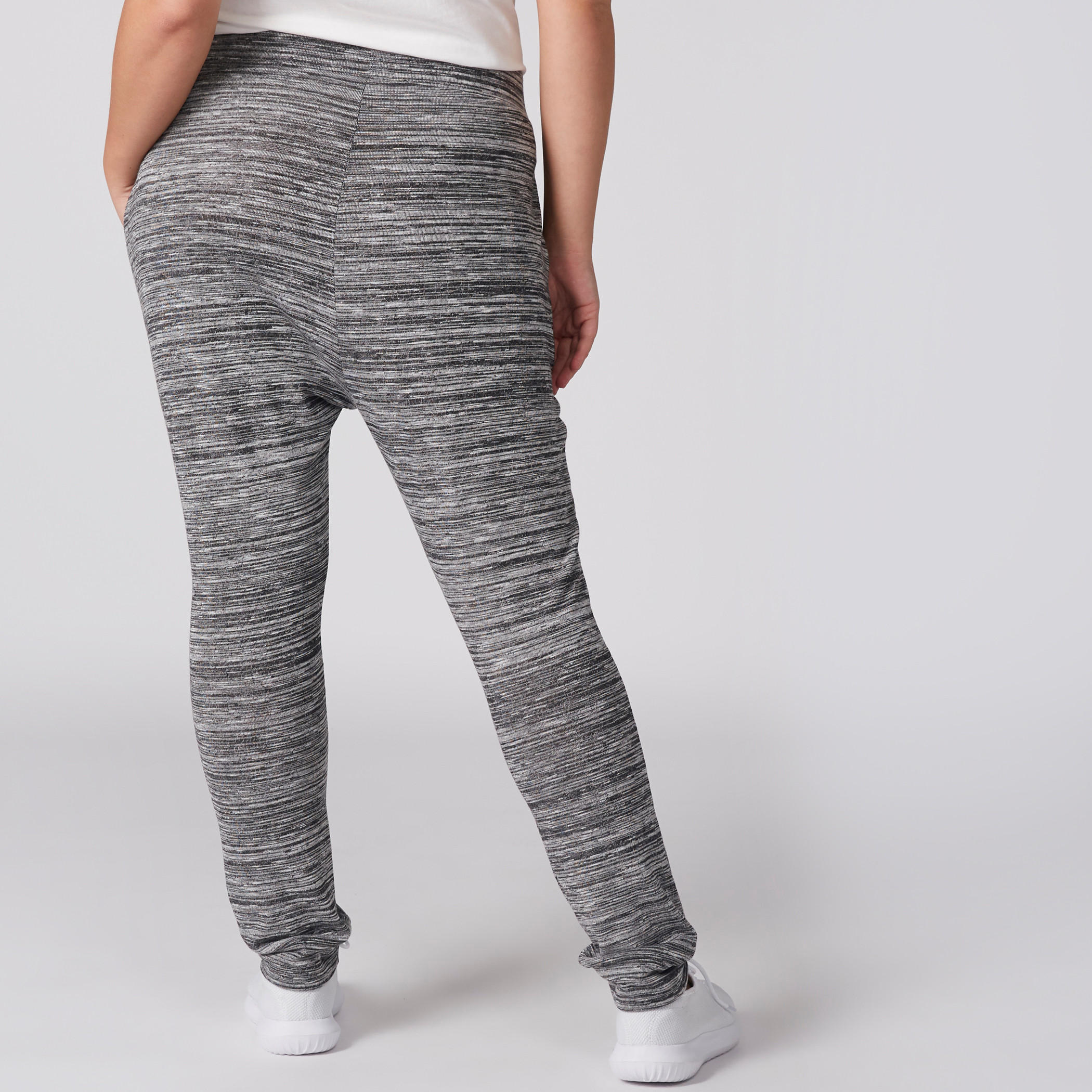 بنطال ميلانج طويل بطبعات وجيوب ورباط-women-clothing-bottoms-joggers-image-4