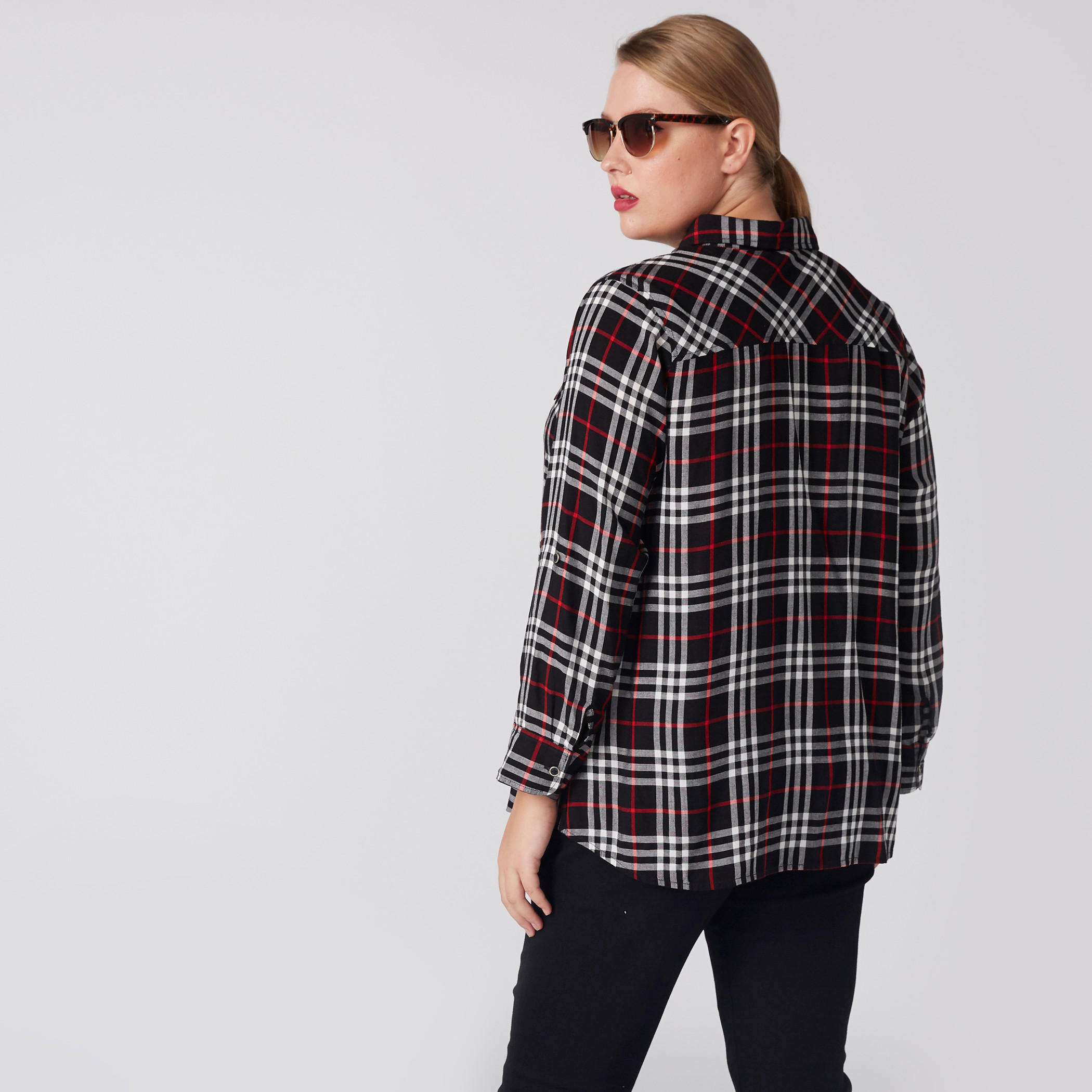 قميص كاروهات بأكمام طويلة وأزرار-women-clothing-shirtsandblouses-shirts-image-3