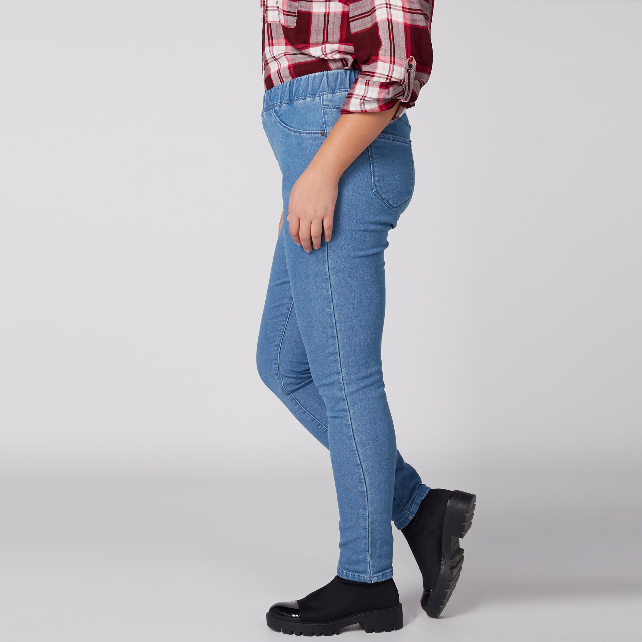 بنطلون جيقنز مقاس كبير بخصر مطاطي وجيب-women-clothing-bottoms-leggings-image-3