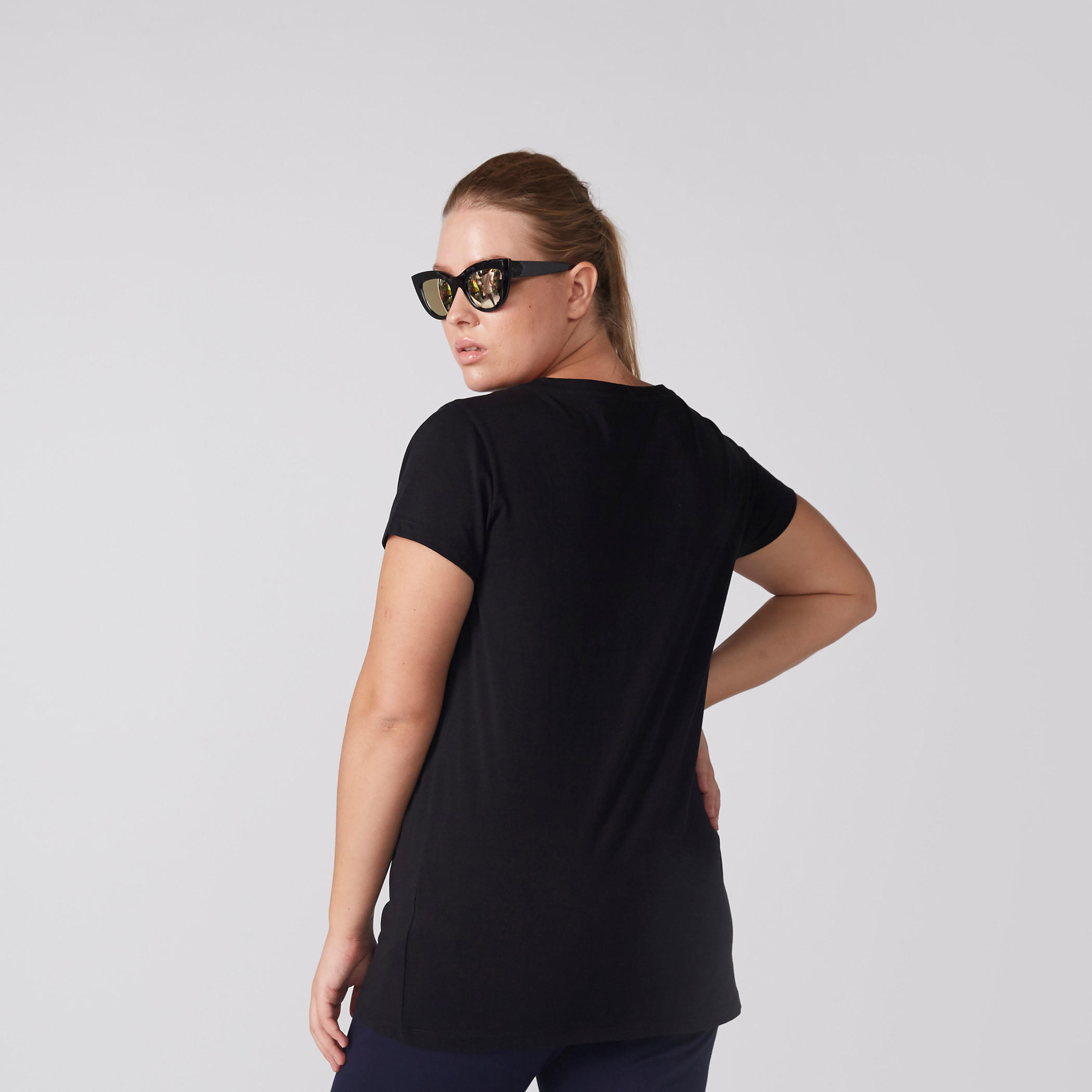 Printed T-Shirt with Round Neck and Short Sleeves-women-clothing-tshirts-image-3