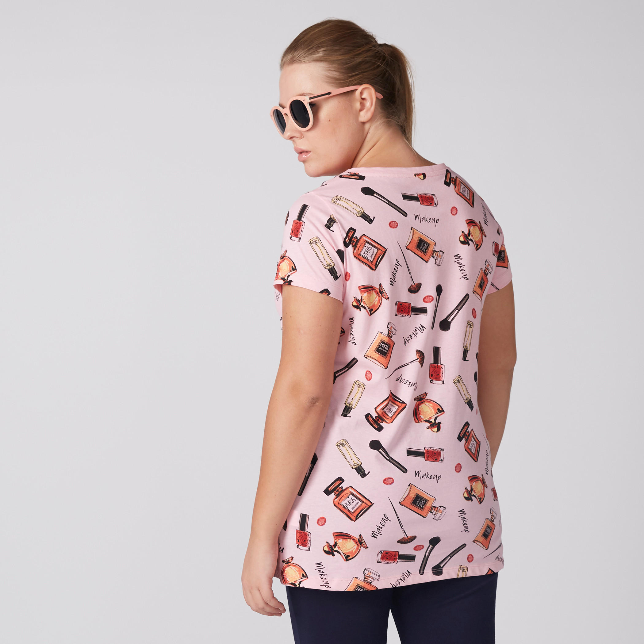 Printed T-Shirt with Round Neck-women-clothing-tshirts-image-2