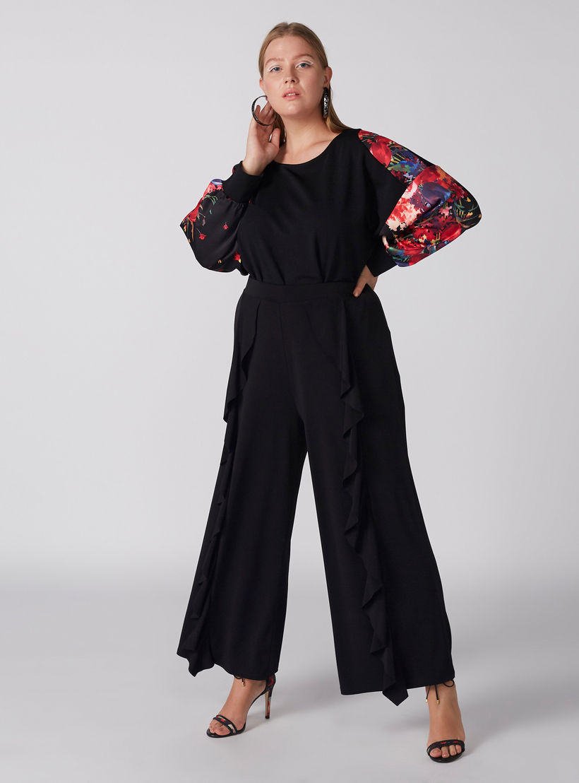 بلوزة بياقة مستديرة وأكمام طويلة وطبعات-women-clothing-shirtsandblouses-blouses-image-1