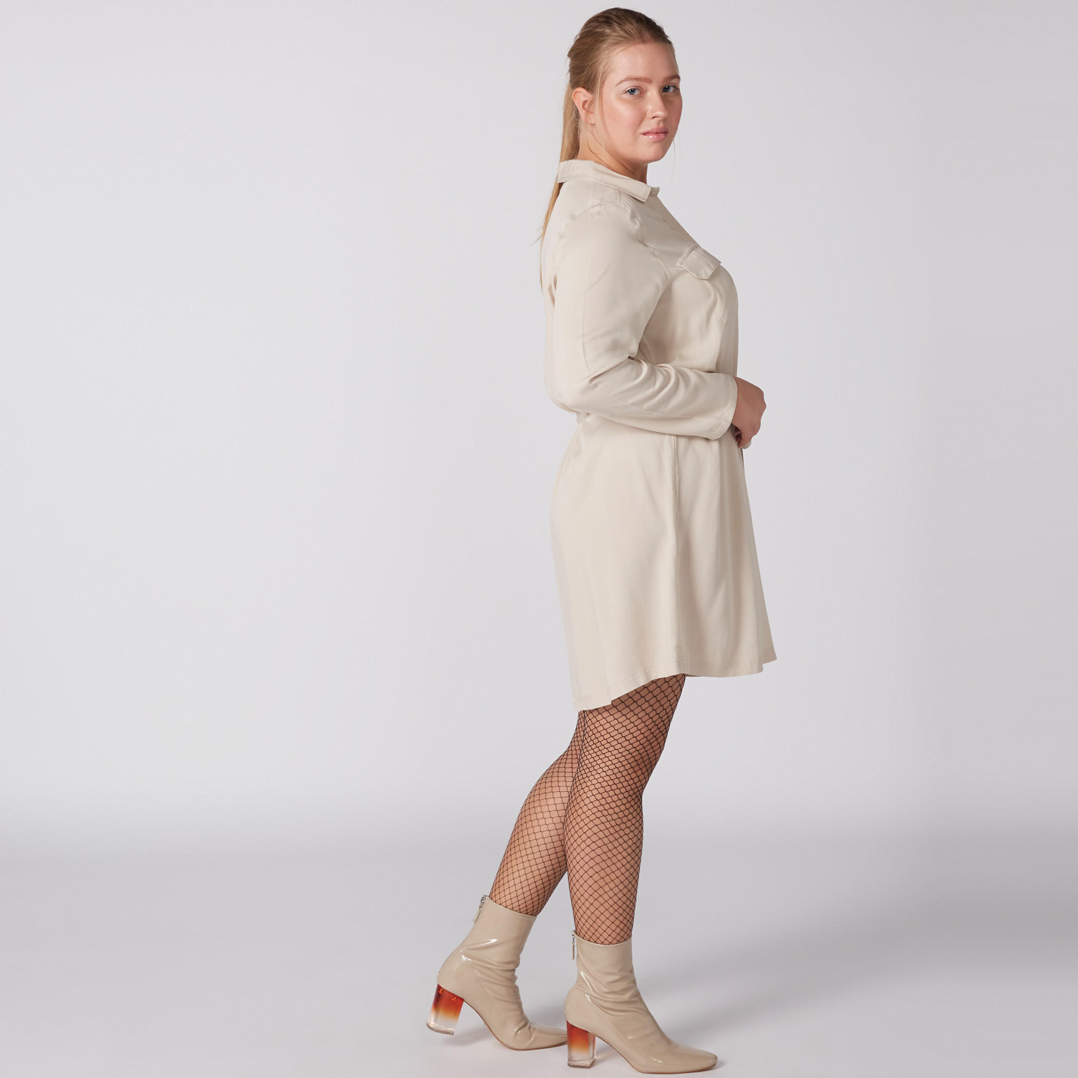 فستان قميص بأكمام طويلة وأربطة-women-clothing-dresses-image-3