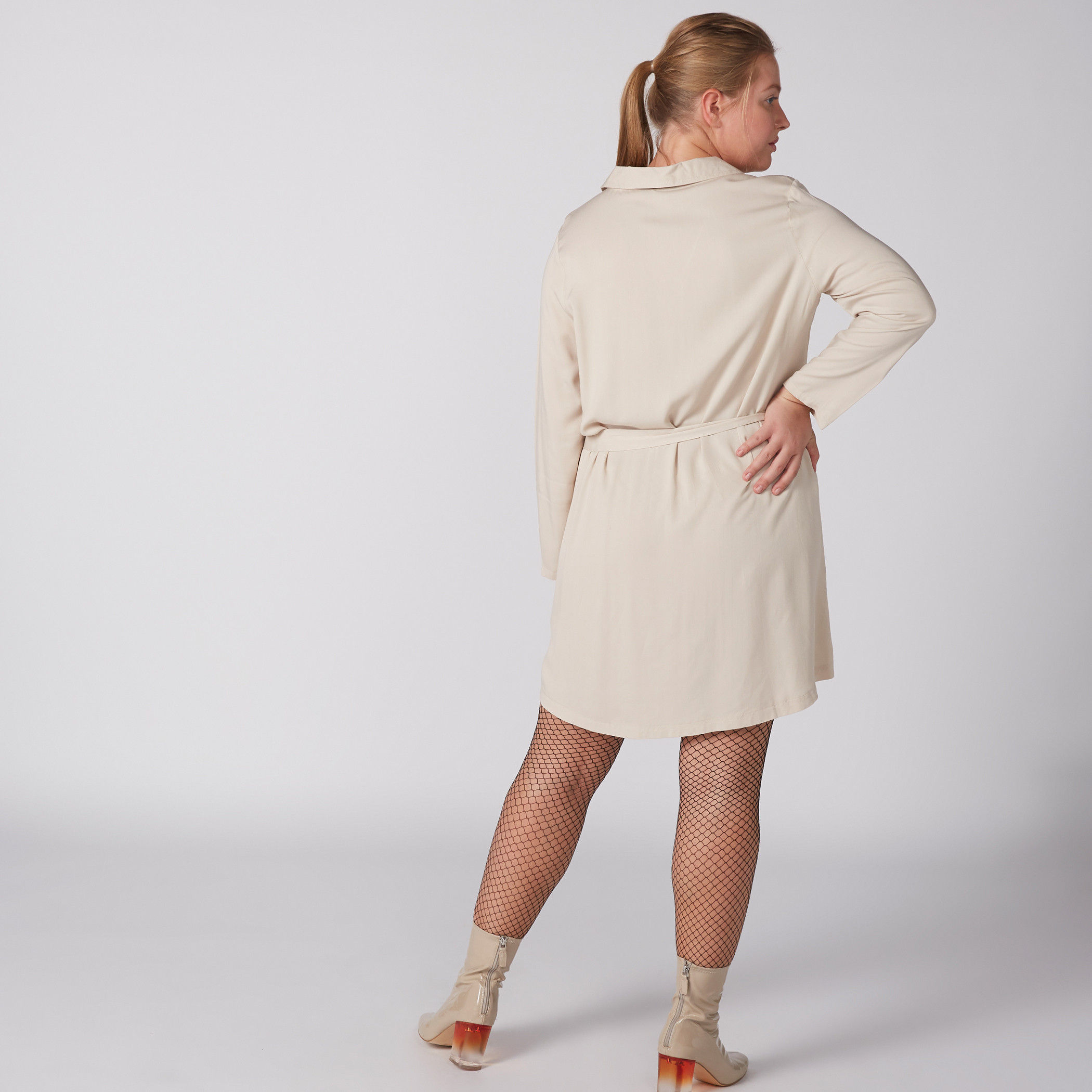 فستان قميص بأكمام طويلة وأربطة-women-clothing-dresses-image-5