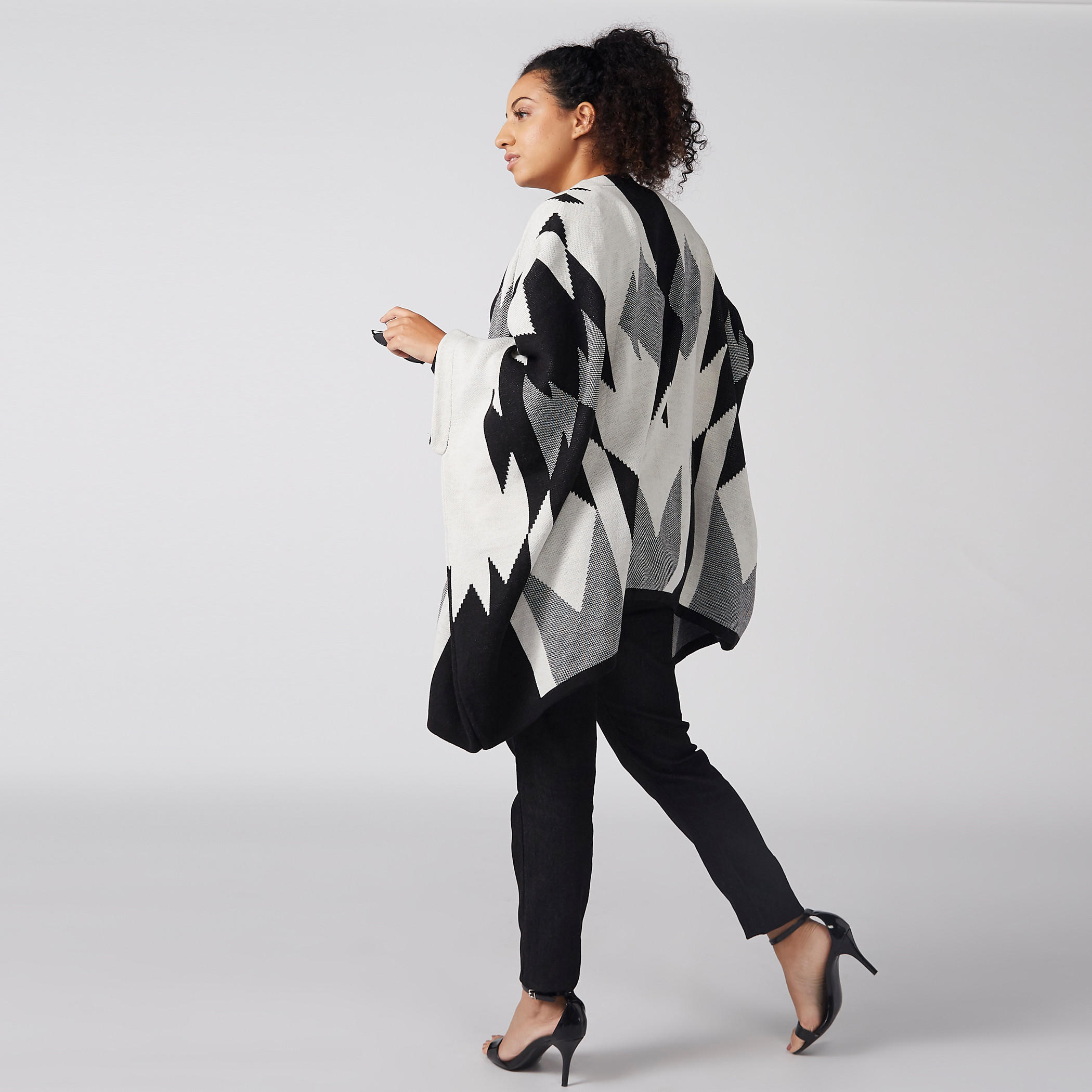 Printed Poncho with Long Sleeves-women-winterwear-cardigansandjumpers-cardigans-image-3
