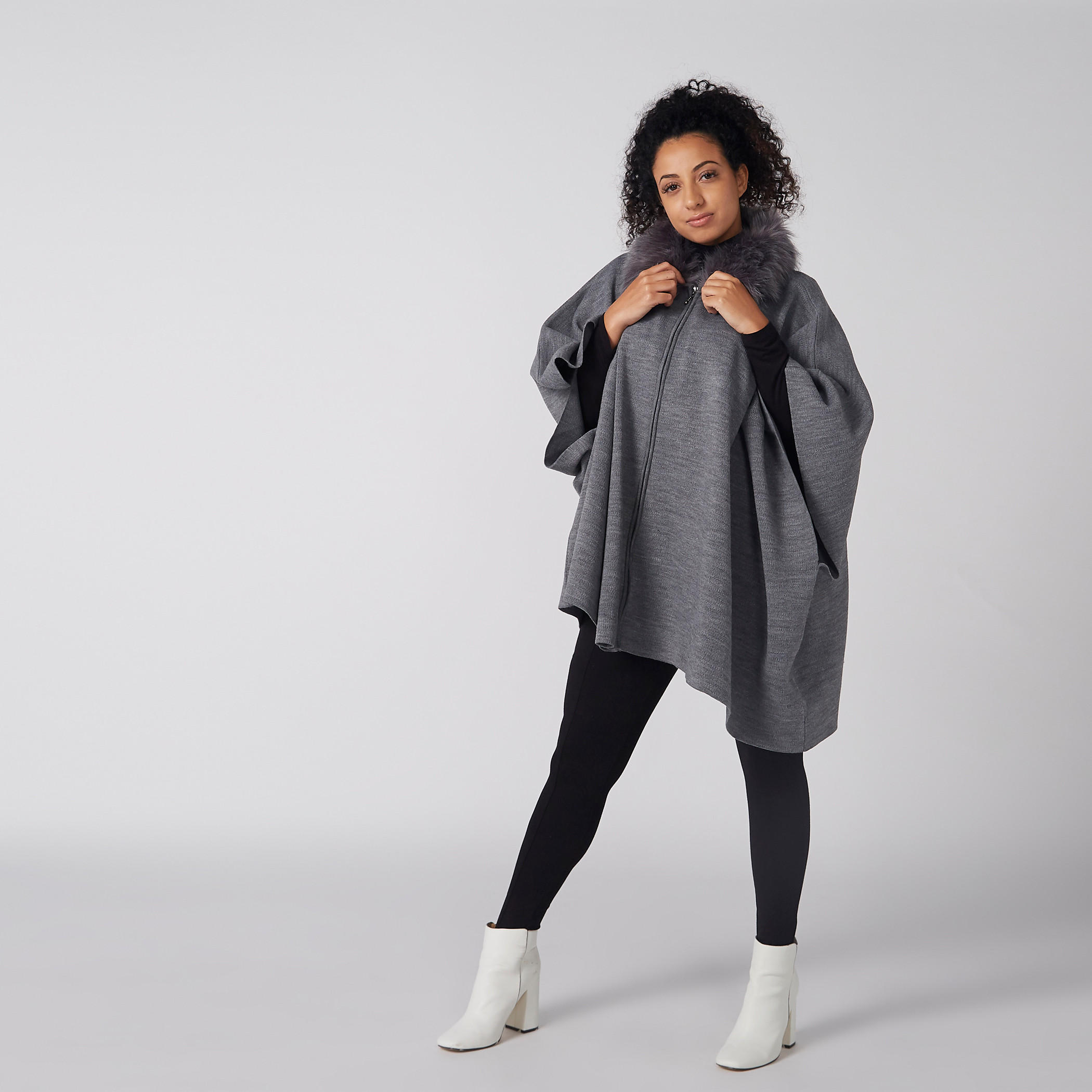 سترة بأكمام طويلة وسحّاب إغلاق وحواف غير مستوية-women-winterwear-cardigansandjumpers-cardigans-image-1