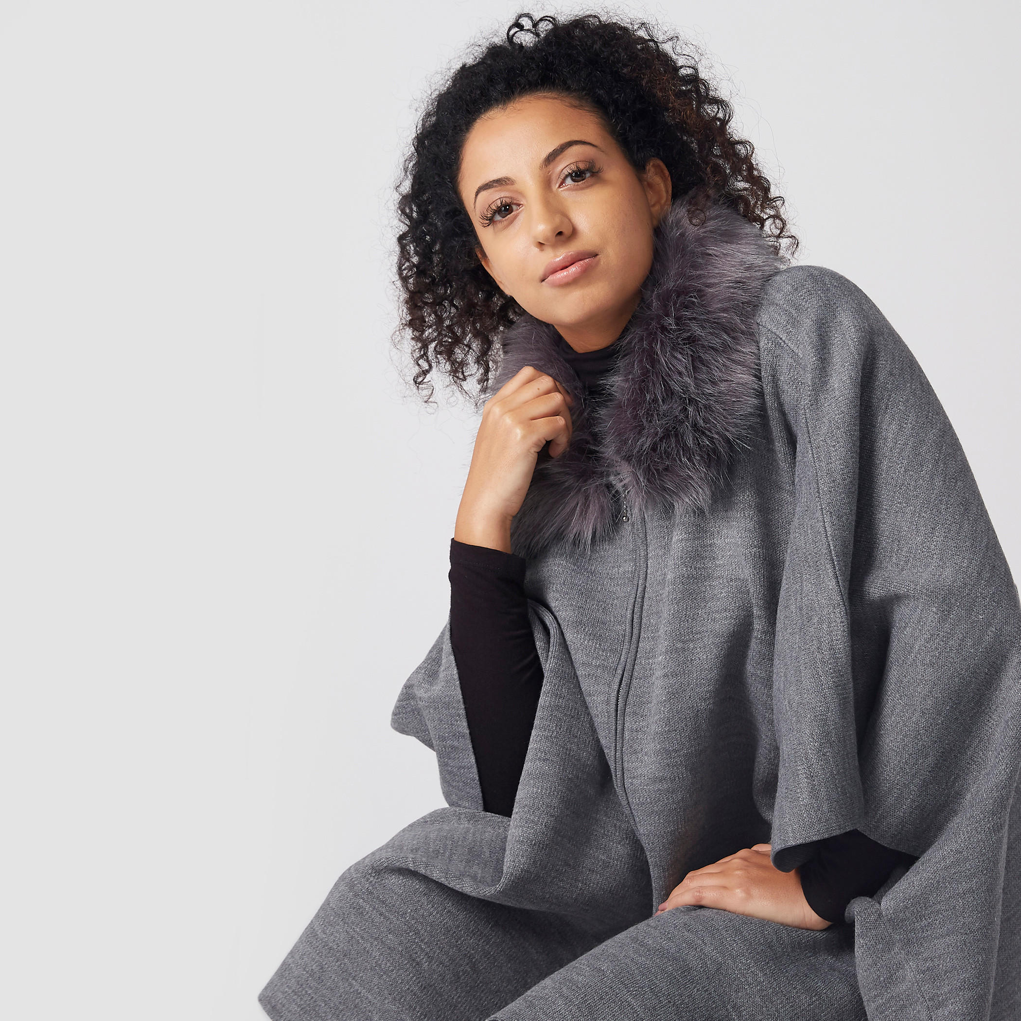 سترة بأكمام طويلة وسحّاب إغلاق وحواف غير مستوية-women-winterwear-cardigansandjumpers-cardigans-image-4