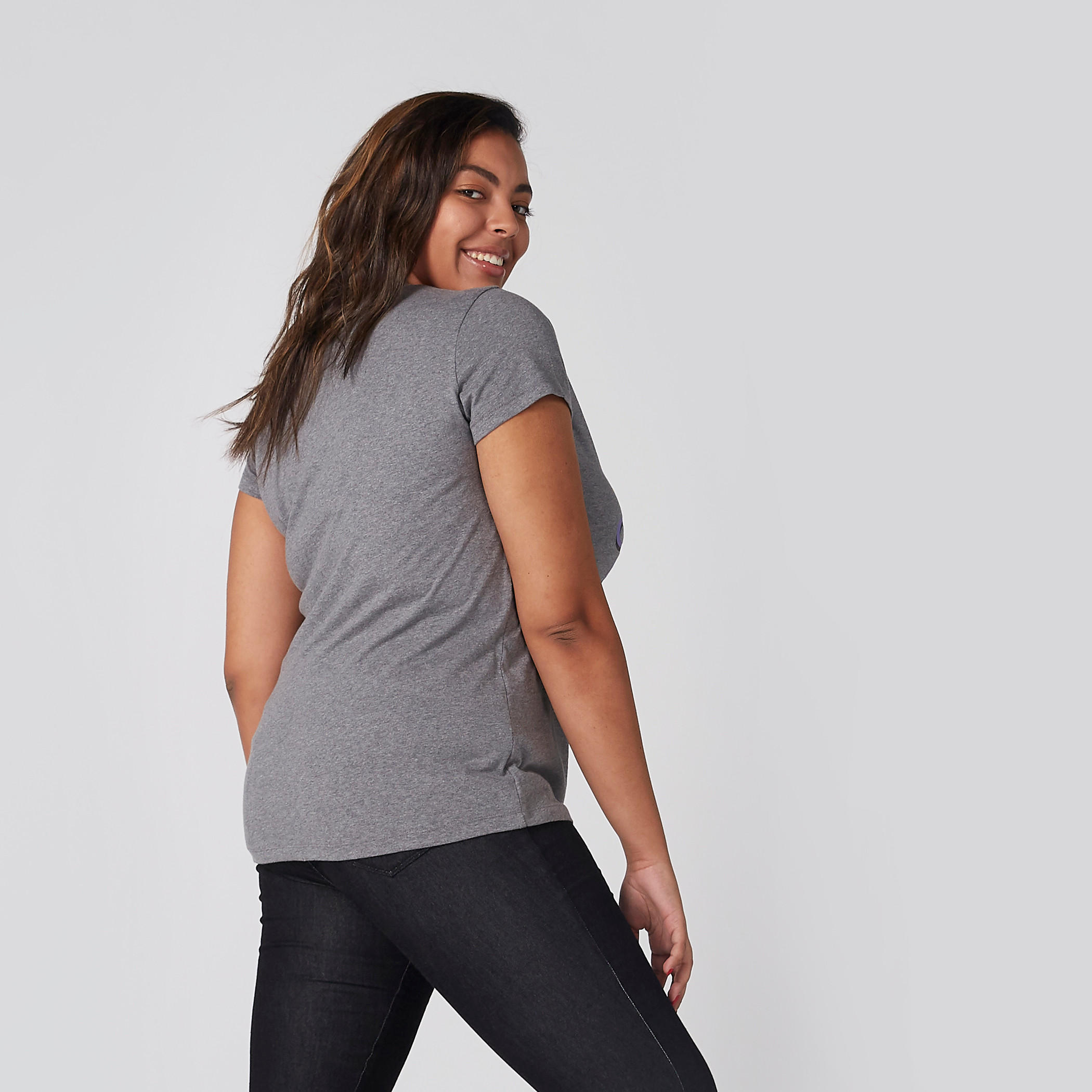 Printed T-Shirt with Round Neck and Short Sleeves-women-clothing-tshirts-image-4