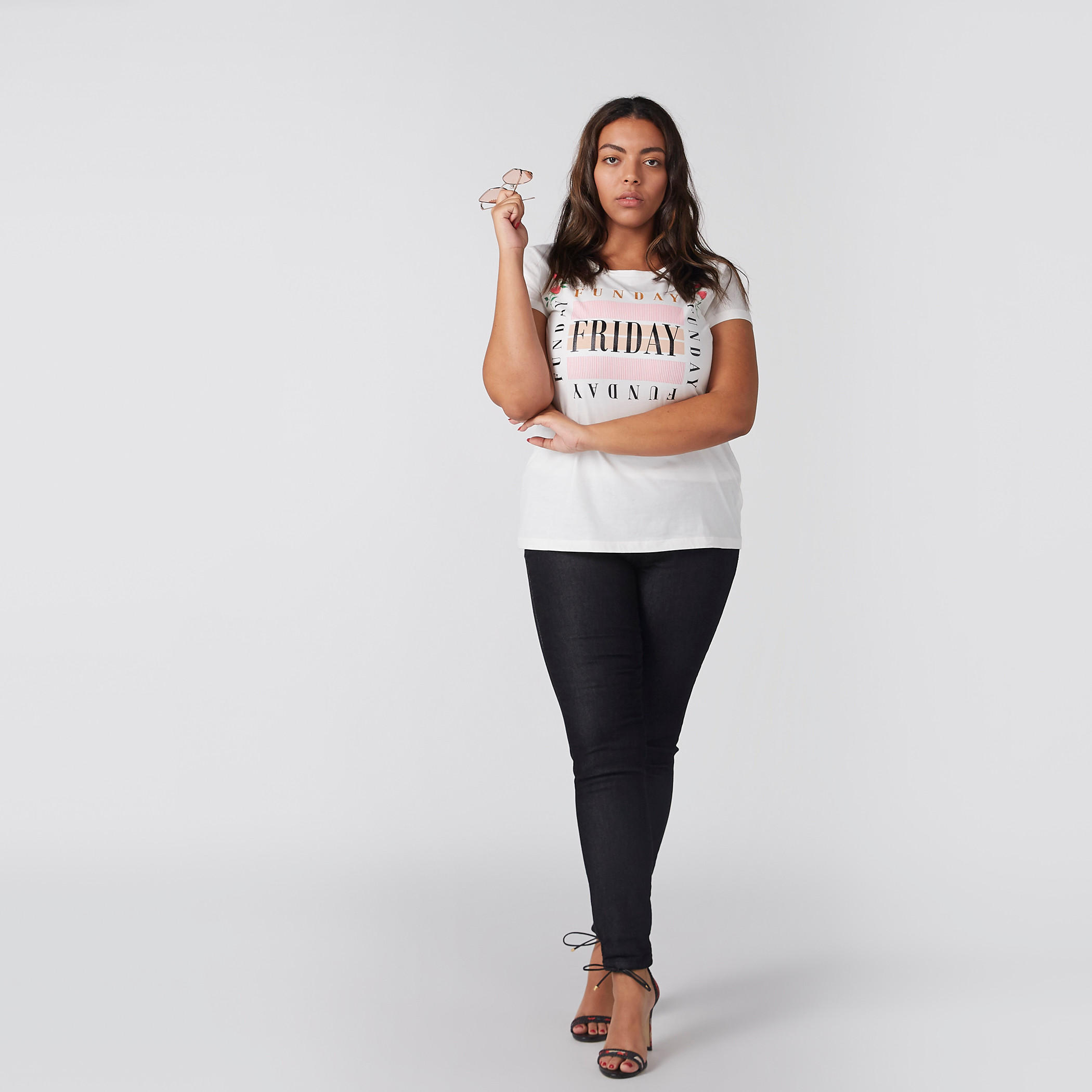 Printed T-Shirt with Round Neck and Short Sleeves-women-clothing-tshirts-image-4